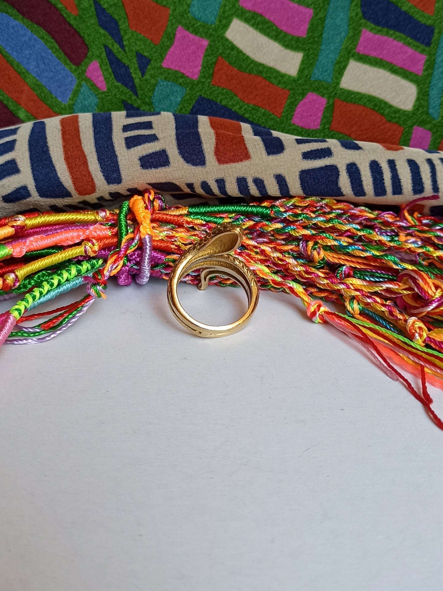 Goldener Schlangenschuppen-Boho-Ring