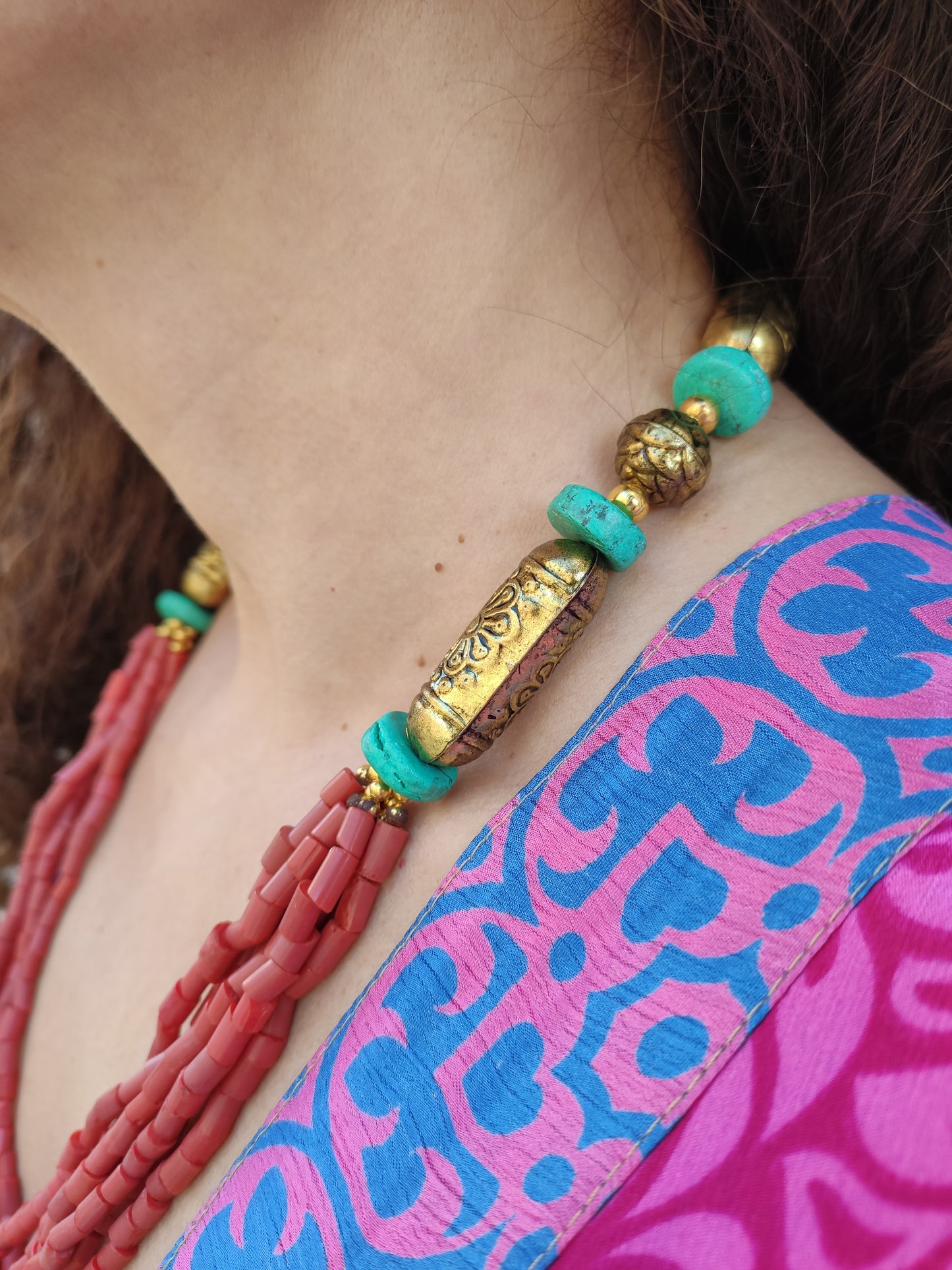 Nepalese long vintage necklace