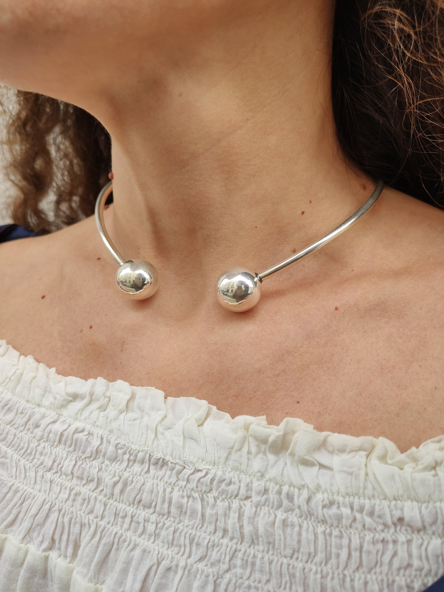 Starres Halsband aus 925er Silber