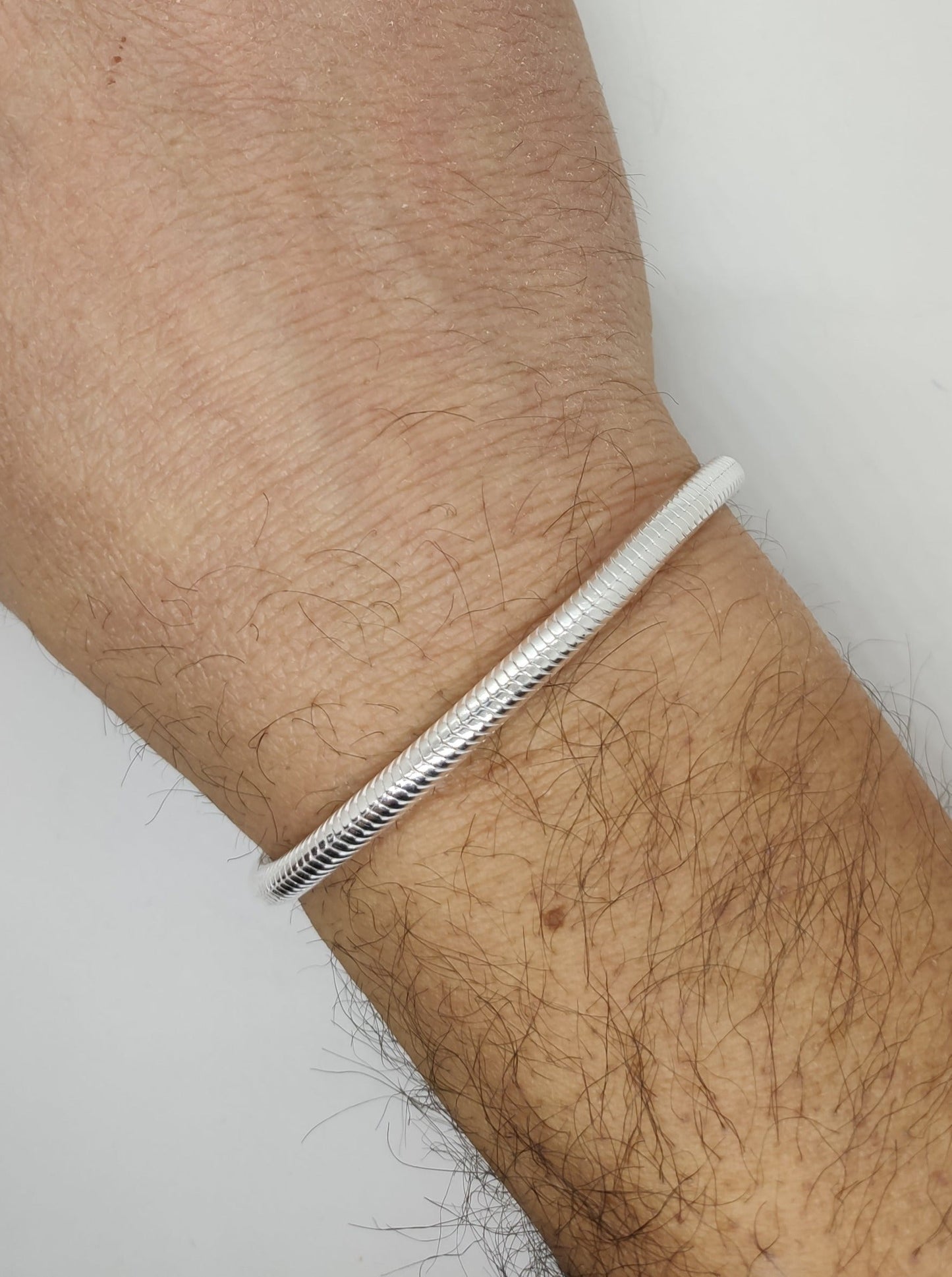 Herren-Rattenschwanz-Schlangenarmband aus 700er Silber S3.1