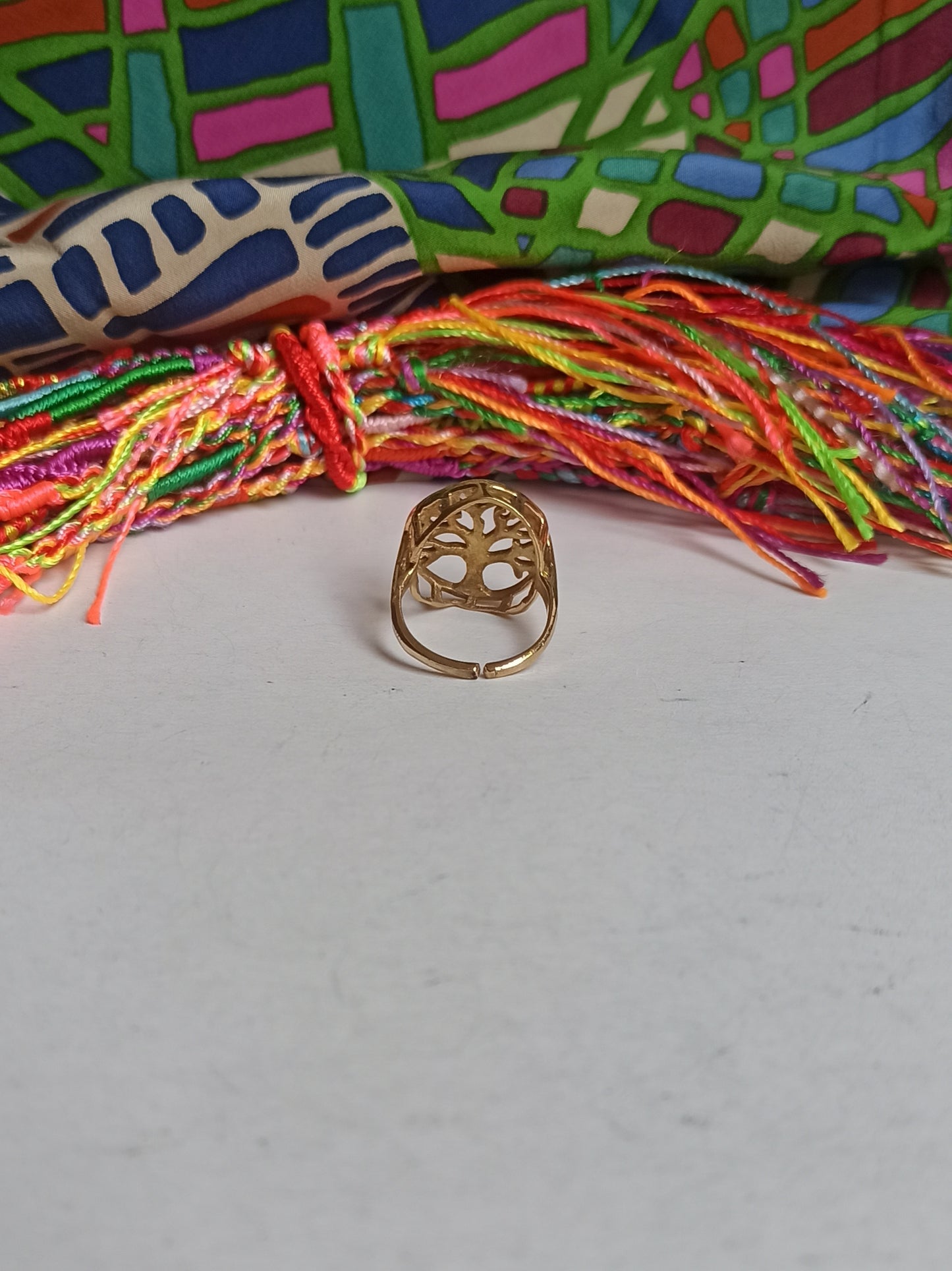 Goldener Boho-Ring „Baum des Lebens“.