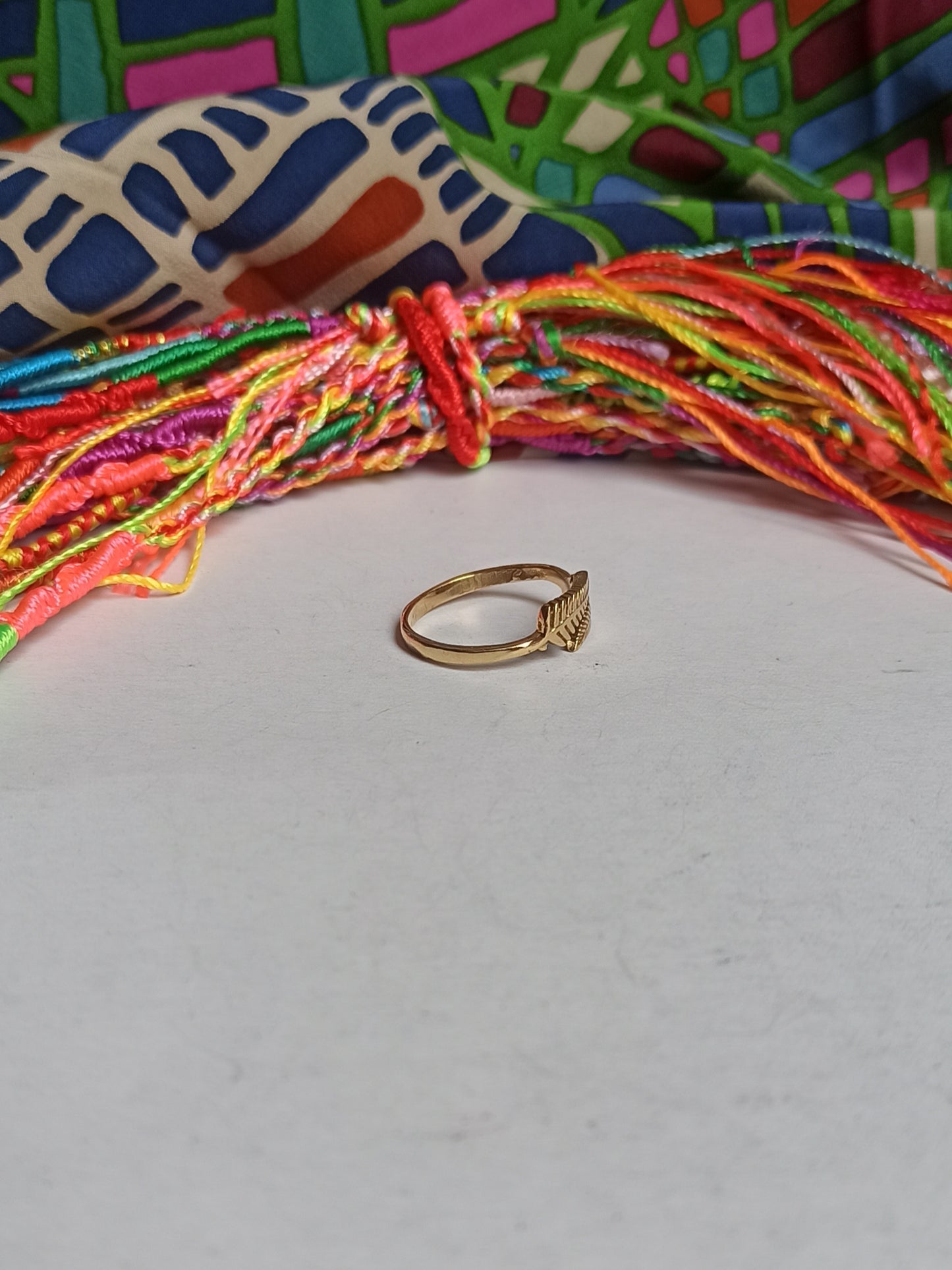 Goldener Doppelblatt-Boho-Ring