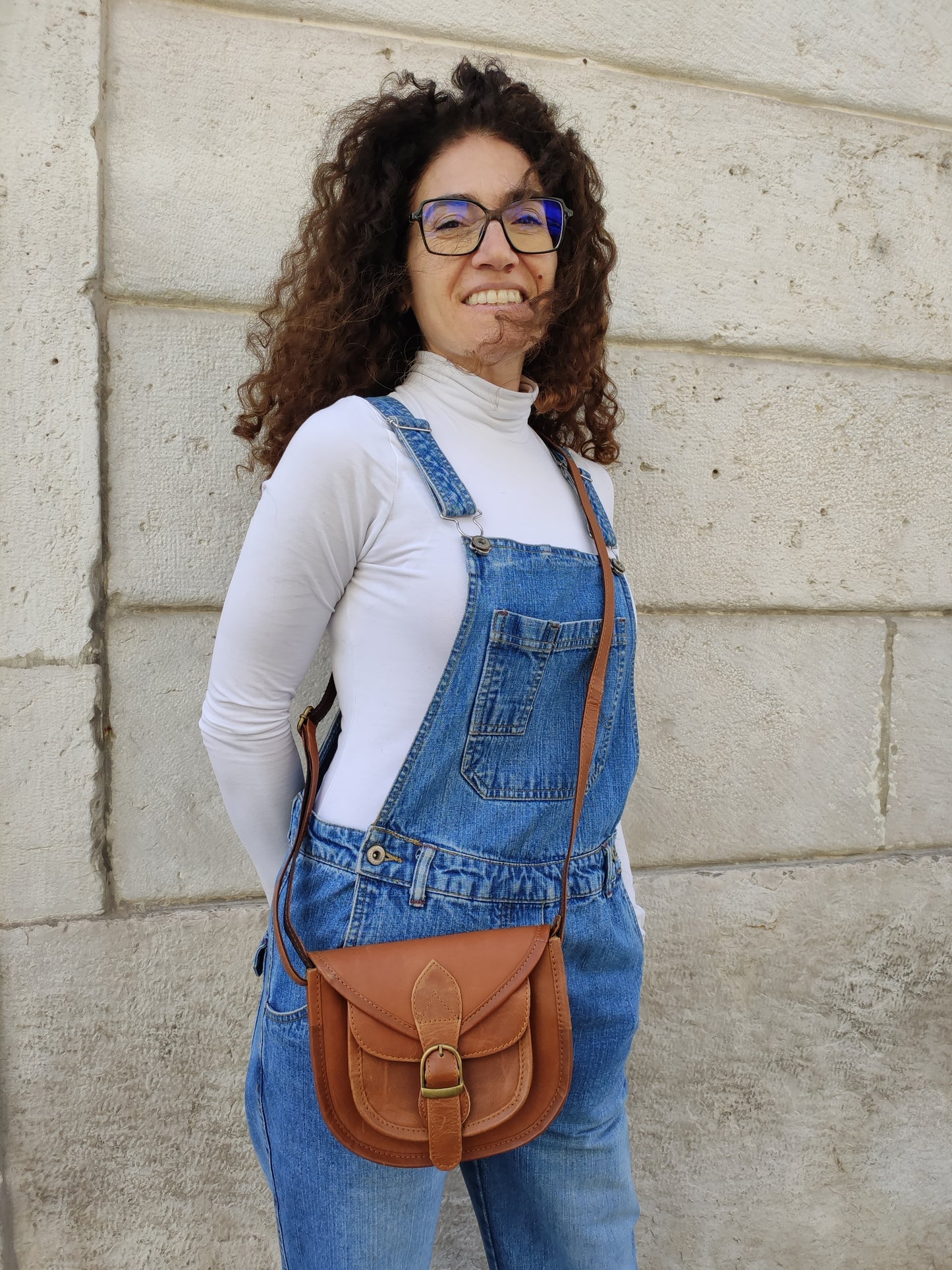 Borsa cuoio pelle marrone 19PE