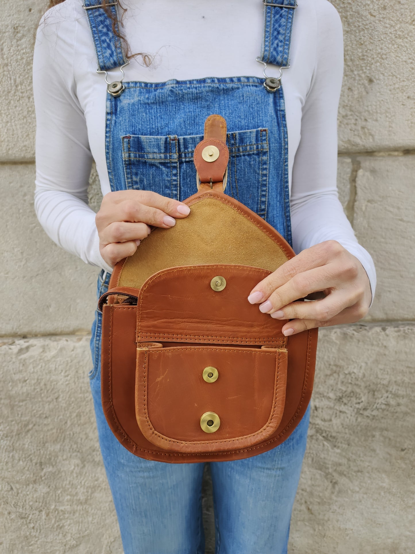 Borsa cuoio pelle stoffa 31PE