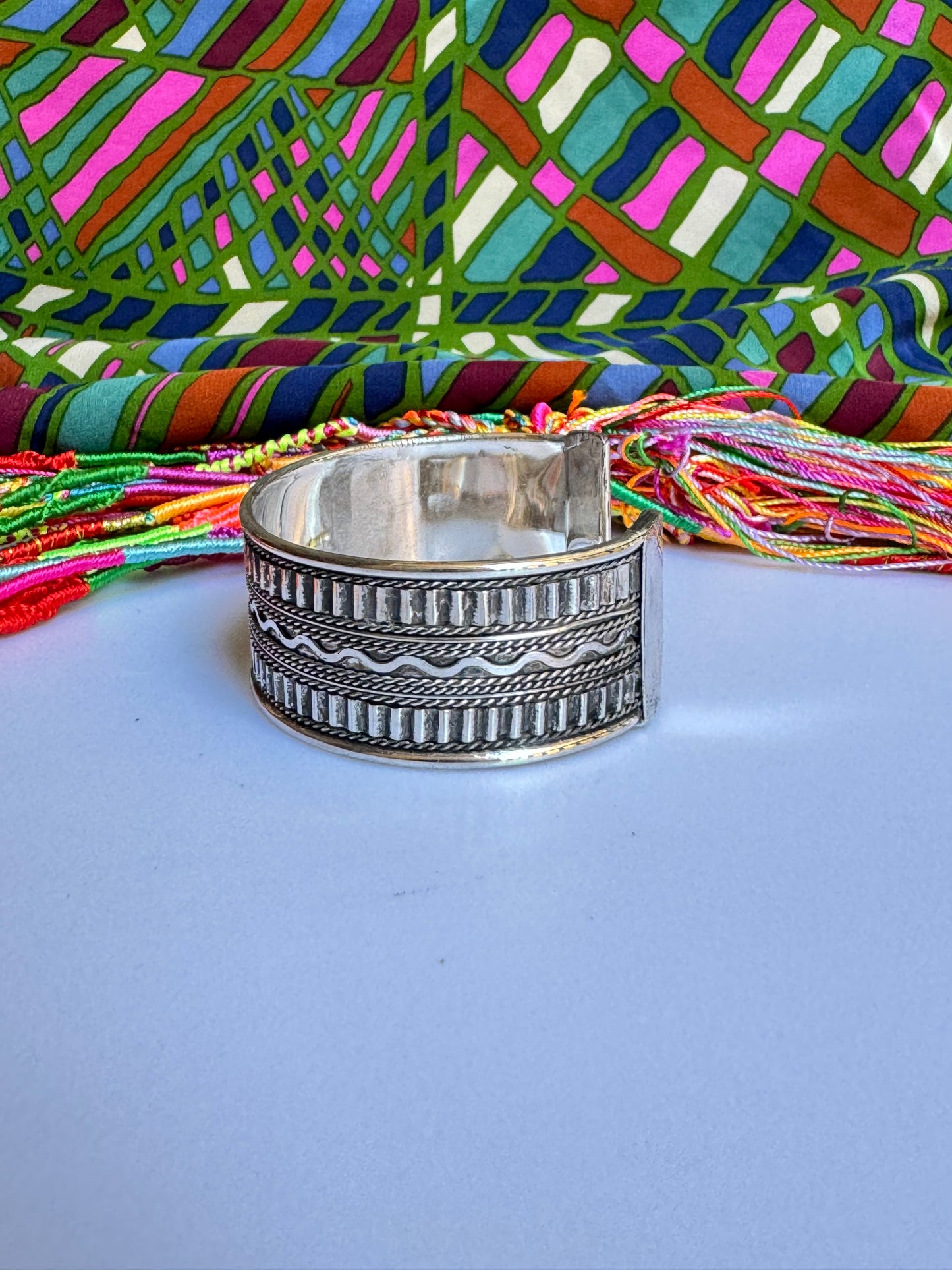 Silver bangle bracelet