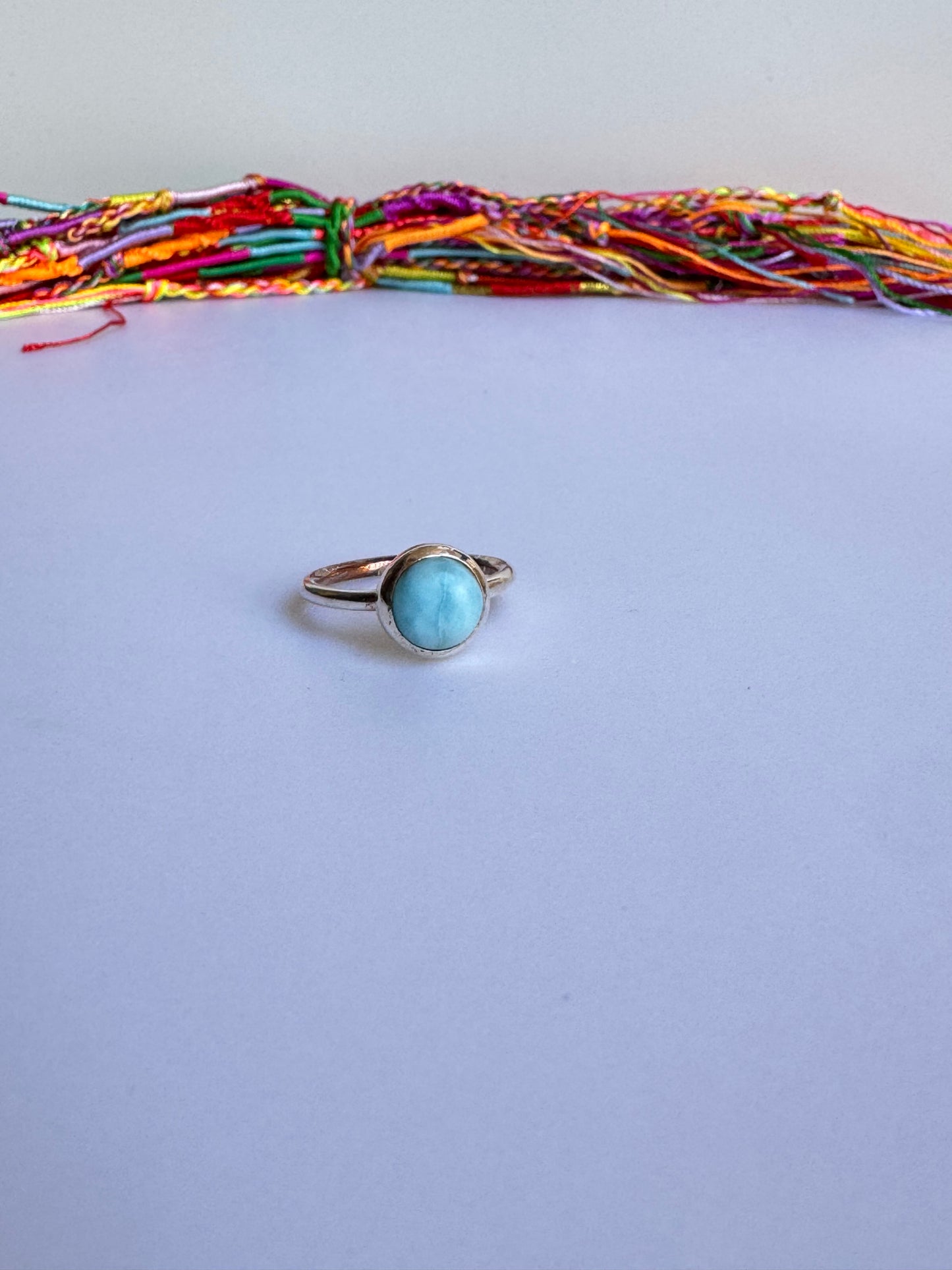 Anello argento 925 larimar misura 14 - 2LA