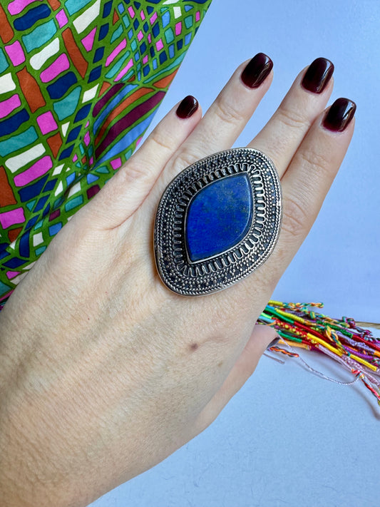 Anello antico pietra dura lapislazzuli vintage