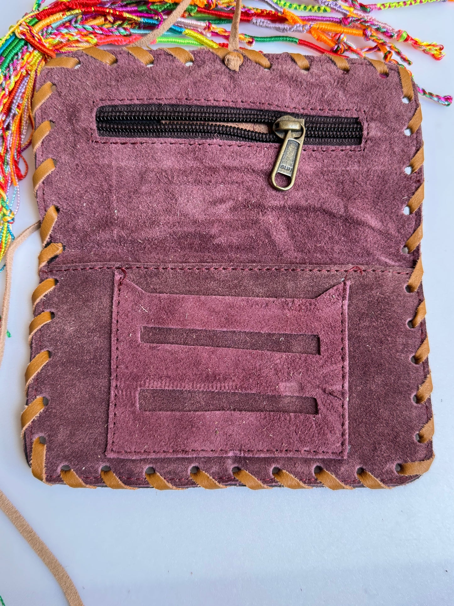 Porta tabacco in pelle 16x9 cm
