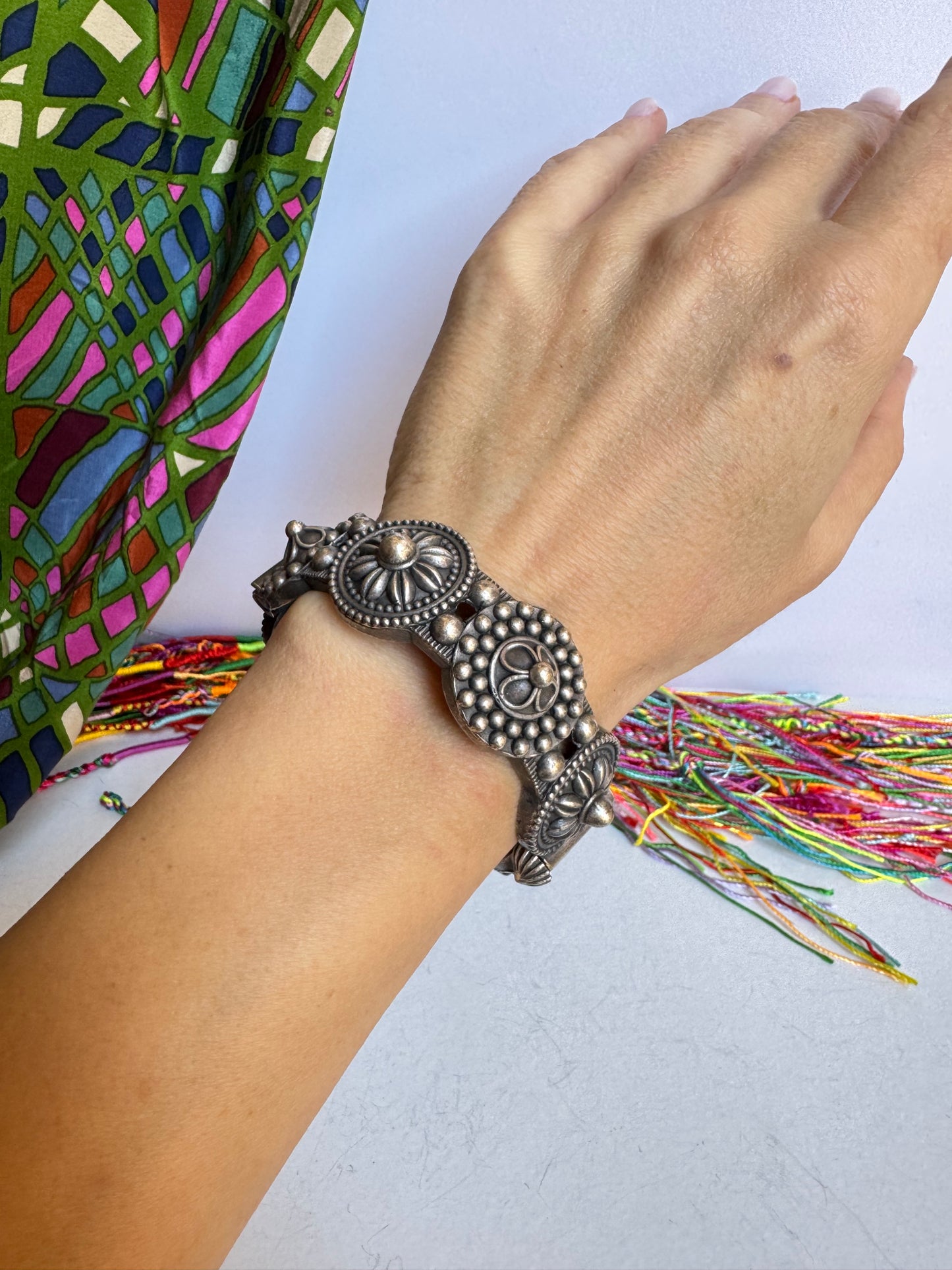 Bracciale bangle argentato