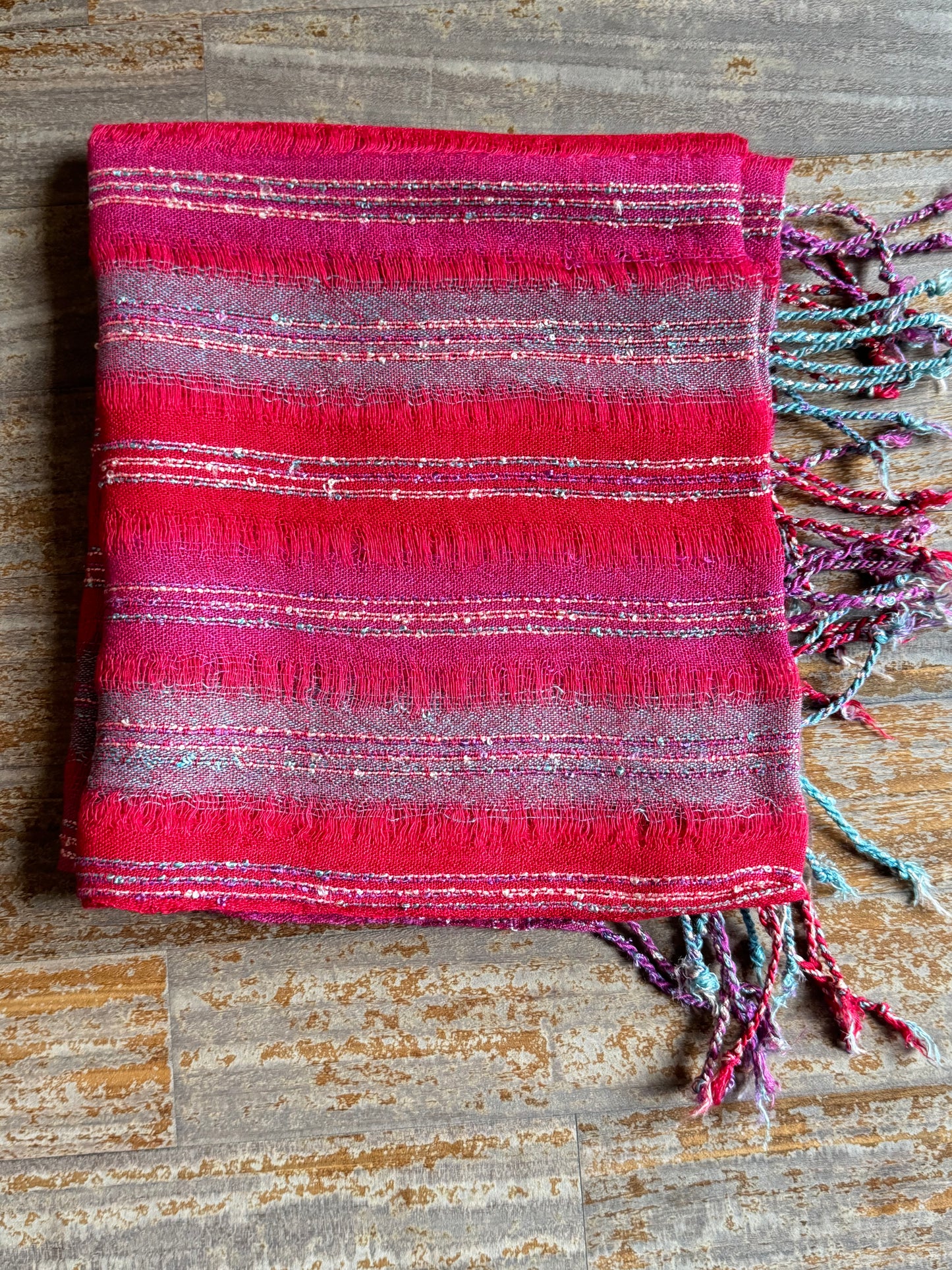 Pashmina scarf stole India fuchsia