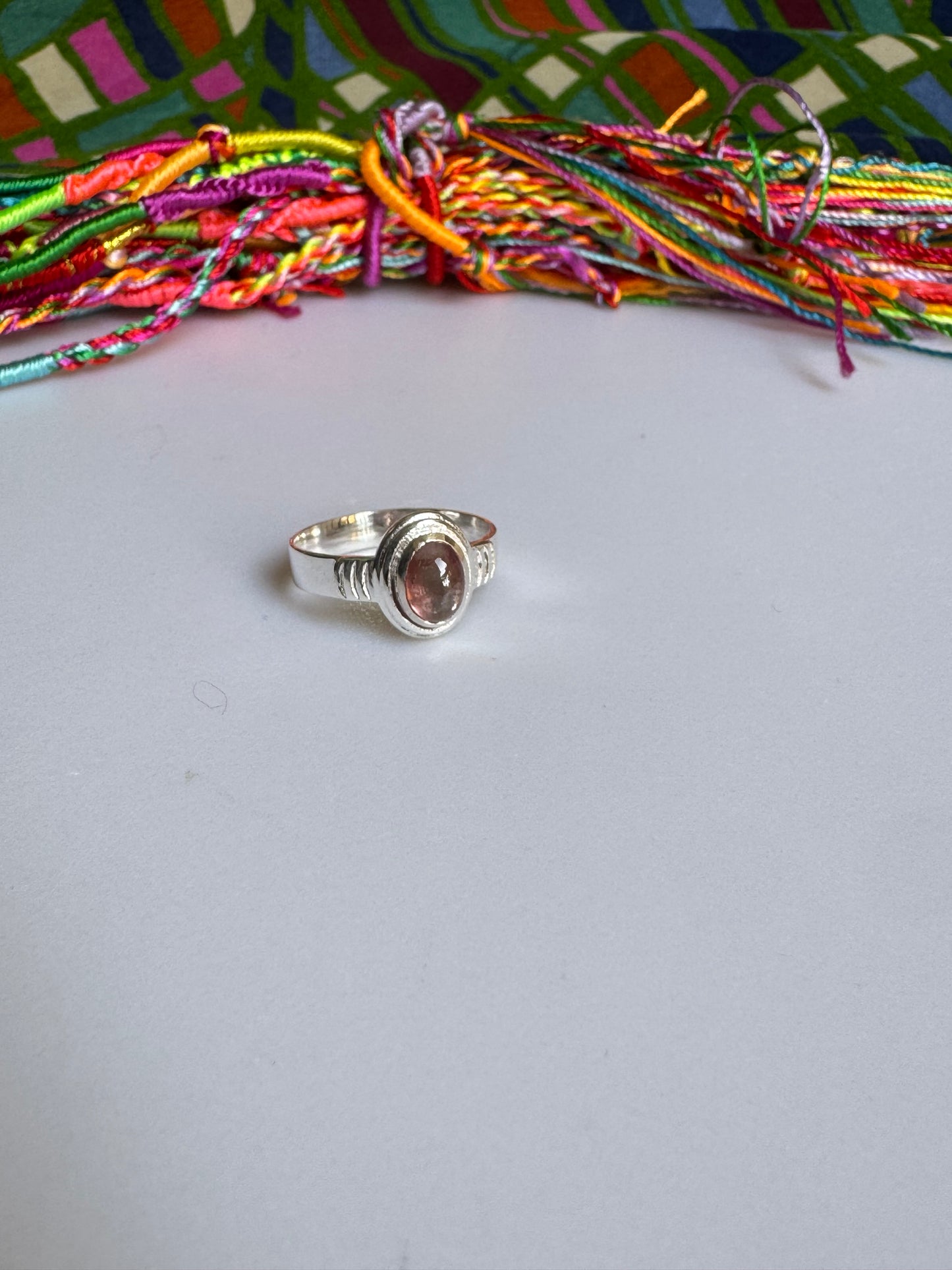 925 silver tourmaline ring size 14 - TA36