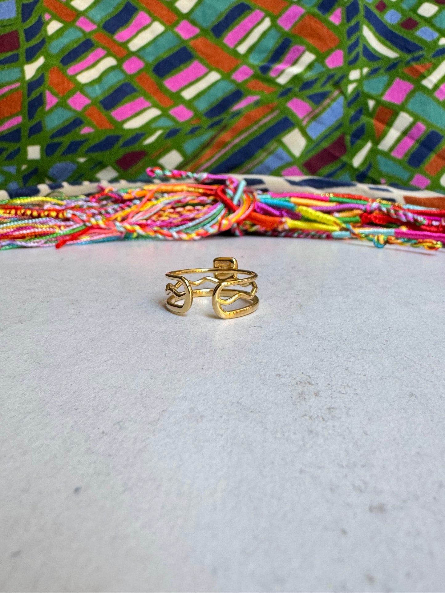 Rose gold steel ring