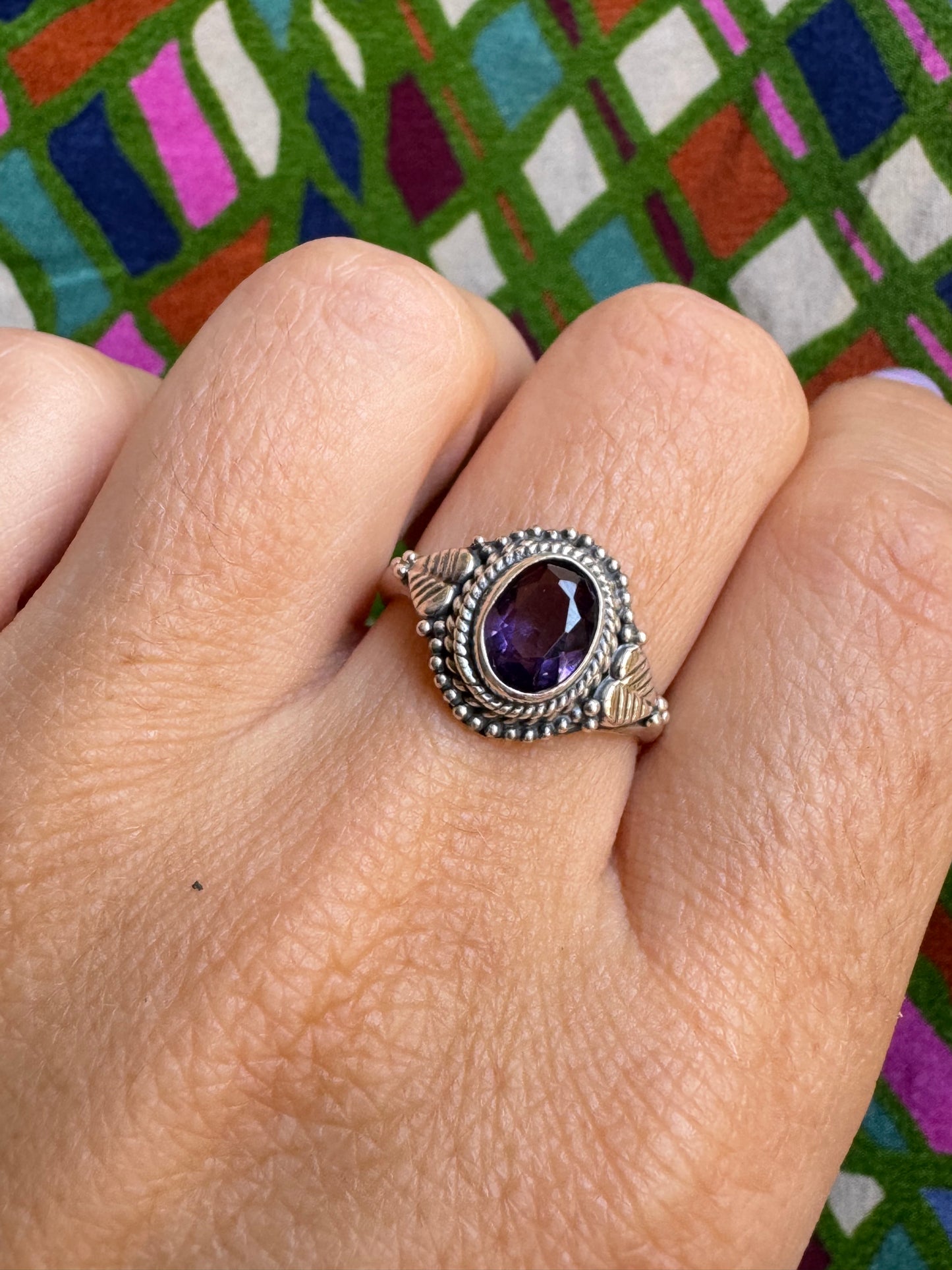 Amethyst-Silberring Größe 17 – X54