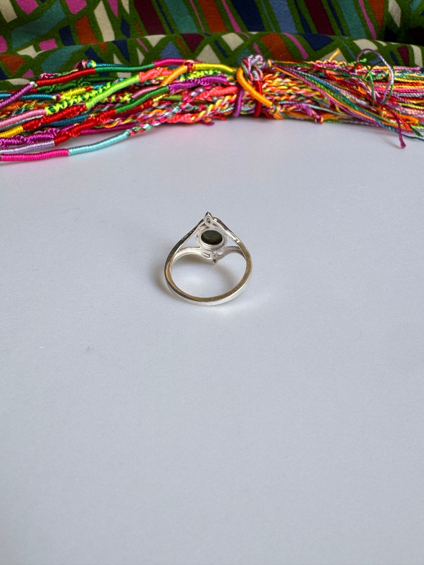 925 silver tourmaline ring size 11/12 - TA48