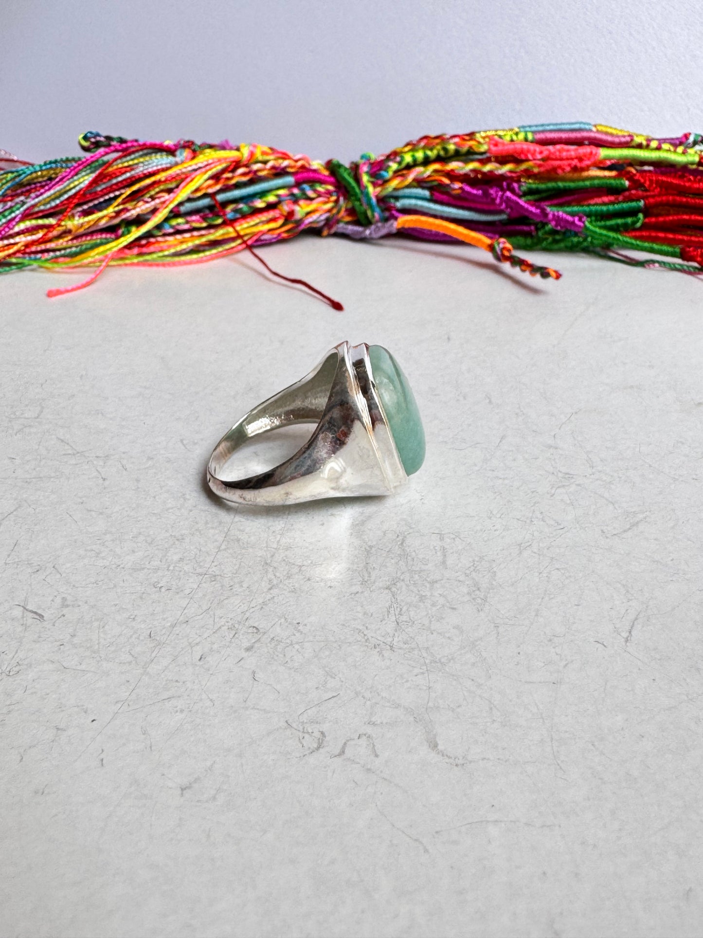Anello argento 925 amazzonite misura 28 6V