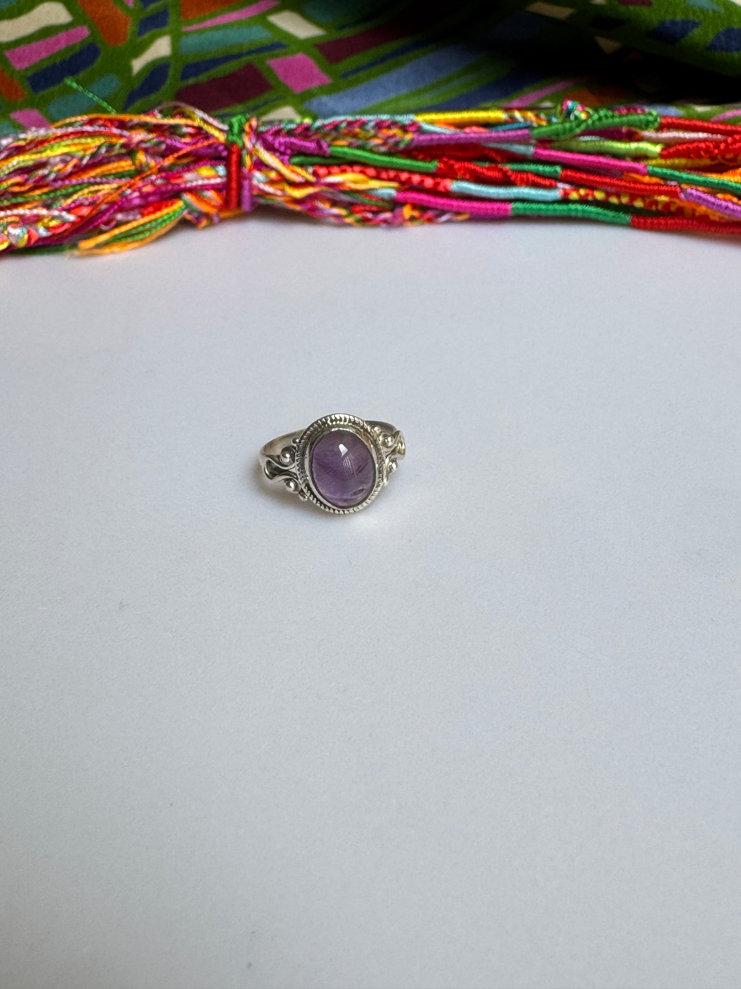 925 silver amethyst ring size 11/12 - 3A