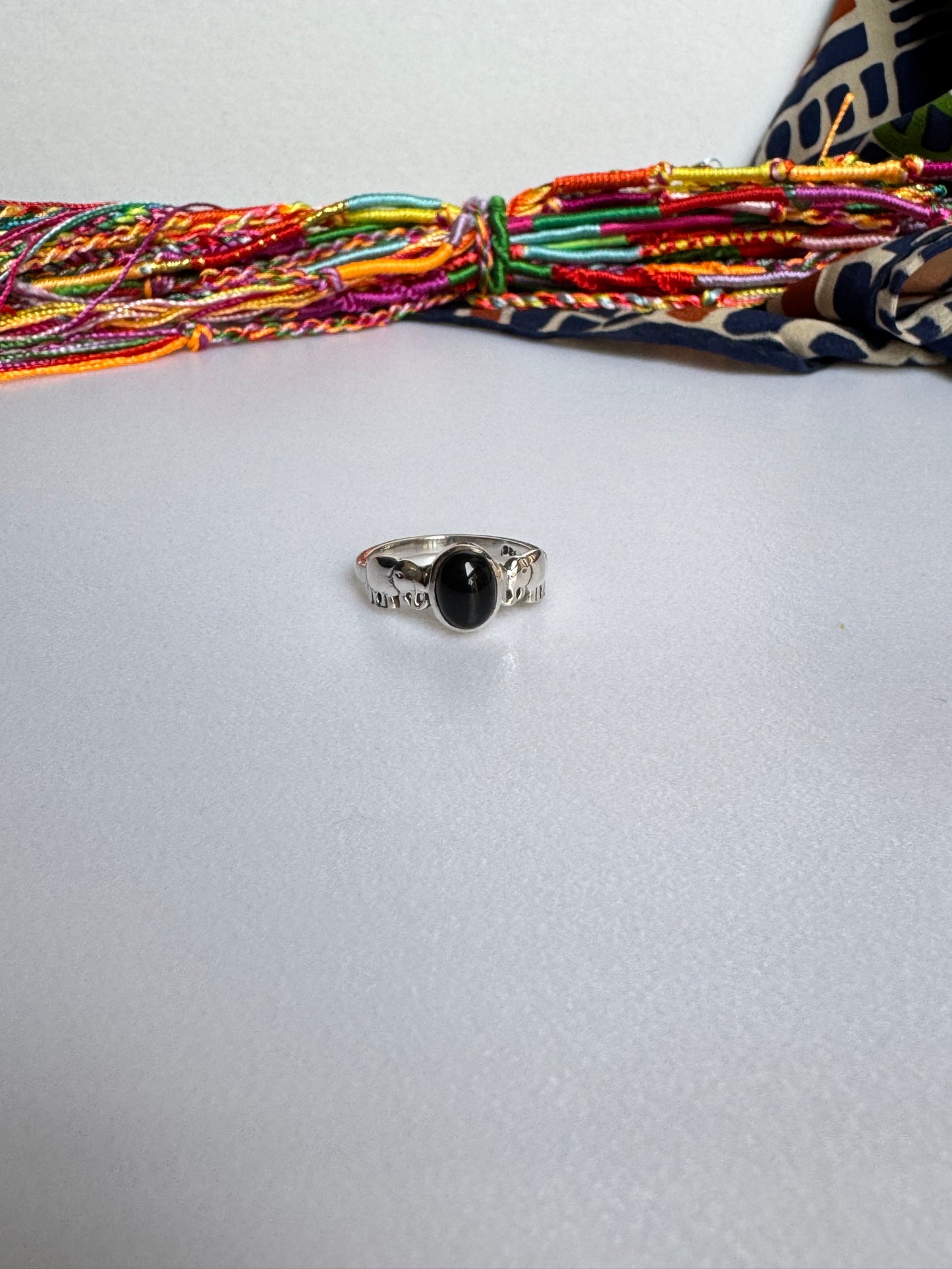 Anello argento onice nero misura 15 - 1ON