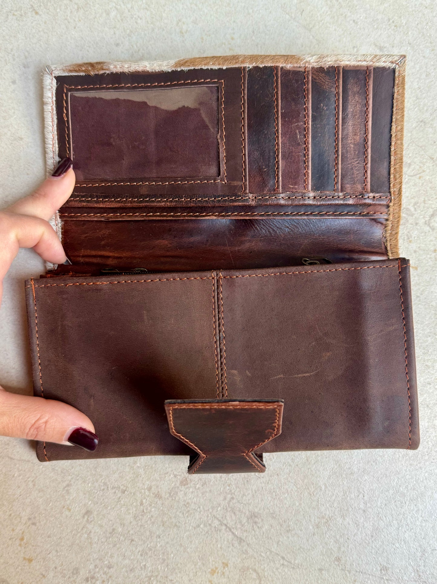 Brown leather wallet