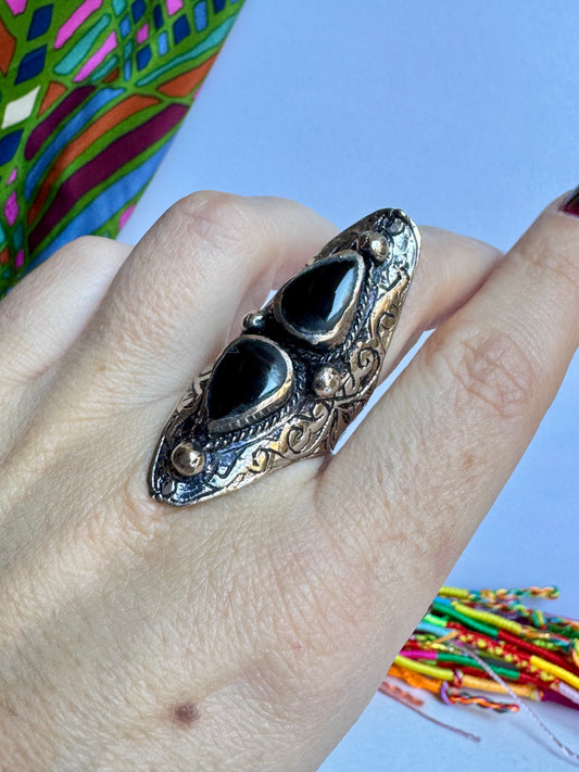 Anello antico pietra agata vintage