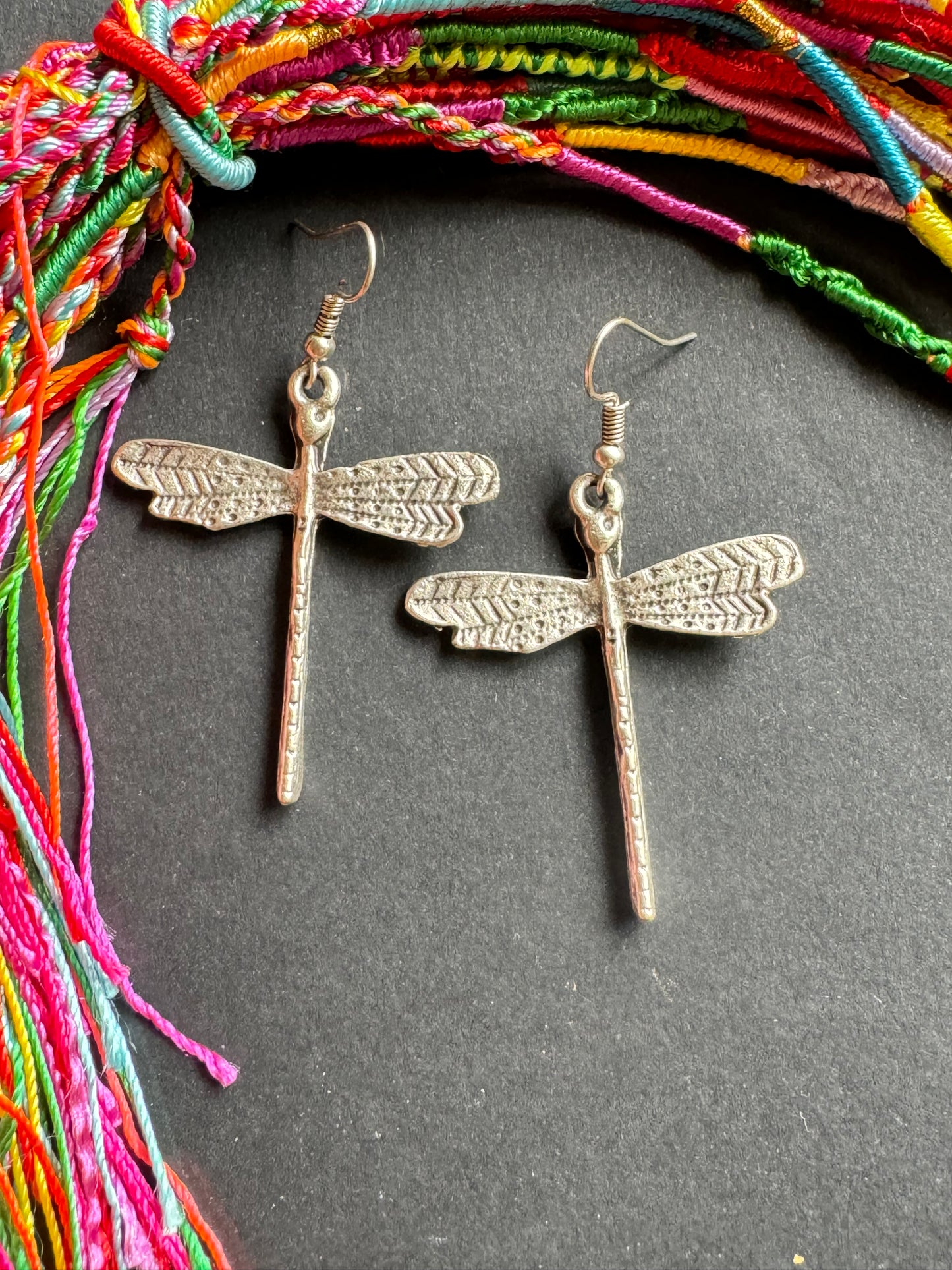 Zamak dragonfly earrings