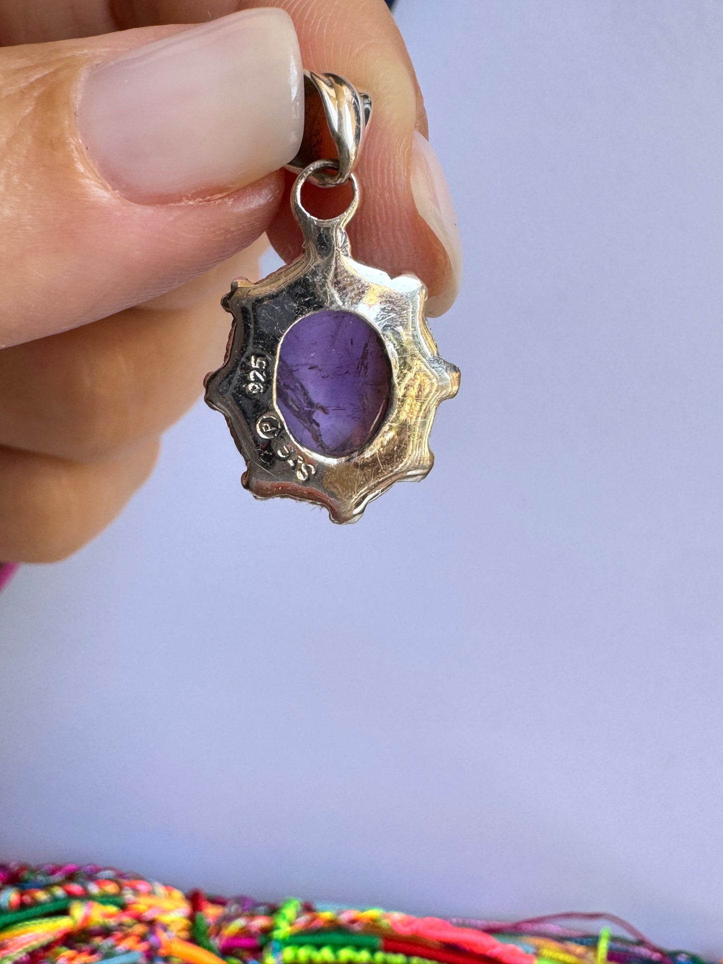 Ciondolo argento 925 ametista 45K