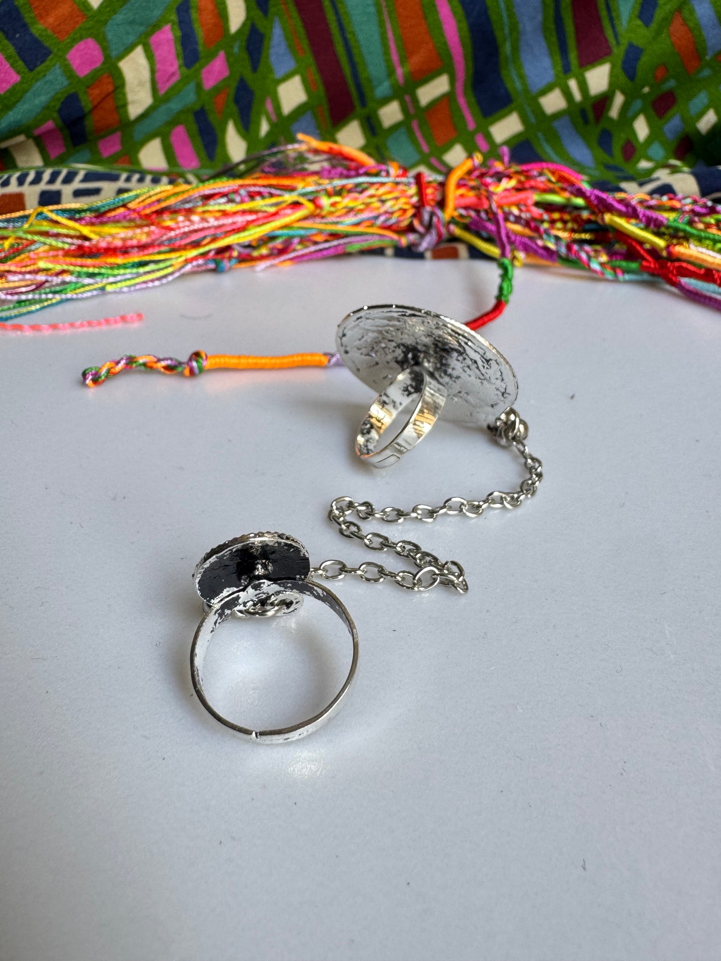 Antique vintage double ring