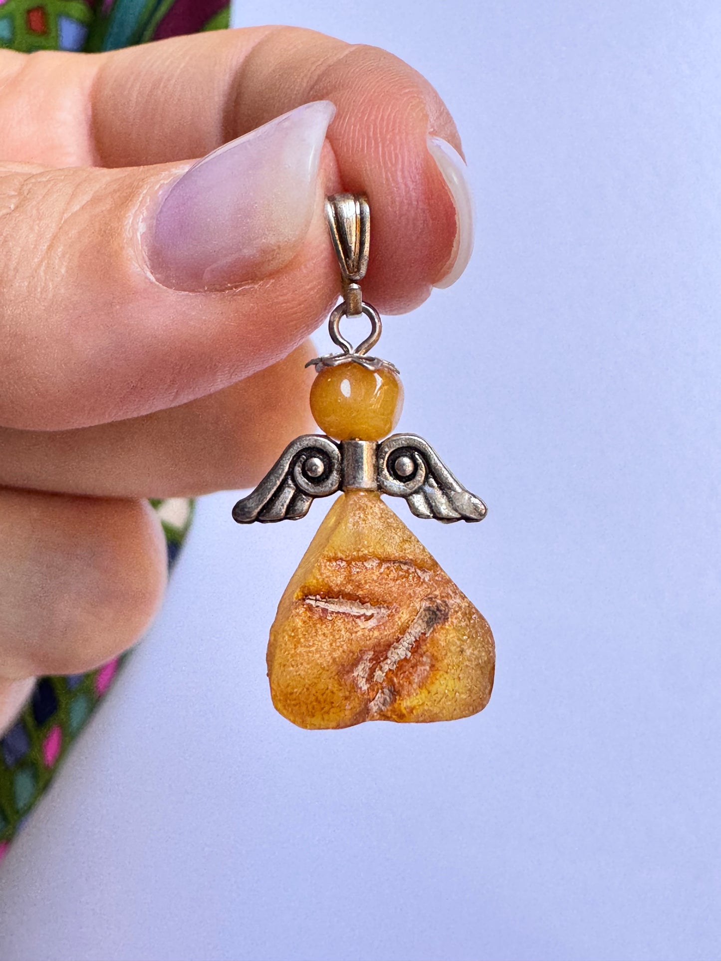 925 silver amber pendant A5