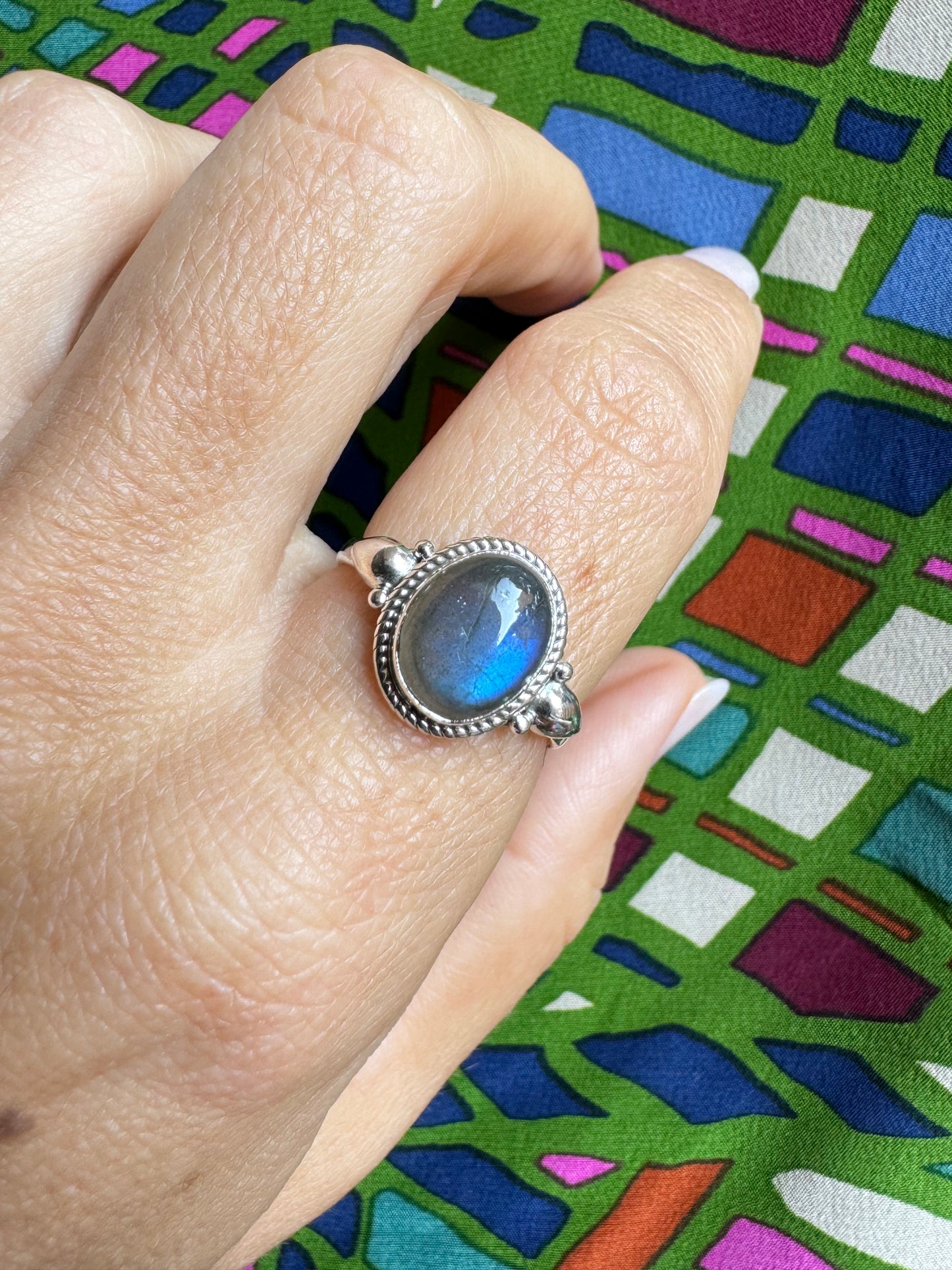 Labradorite Silver Ring Z33