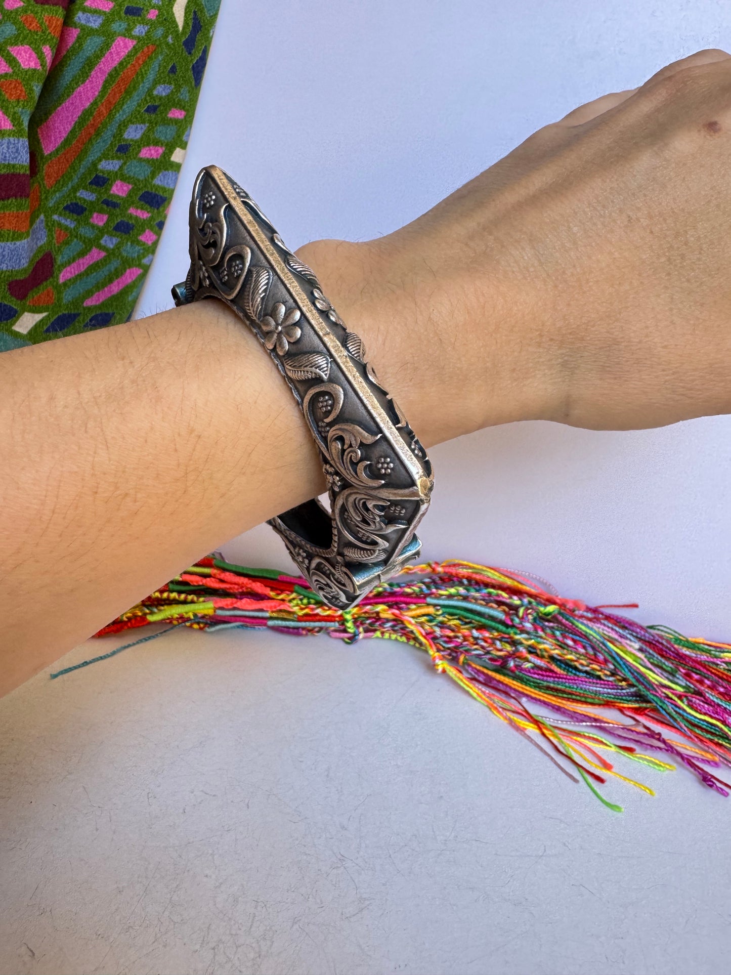 Bracciale bangle argentato