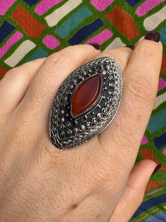 Antiker Vintage-Achatsteinring