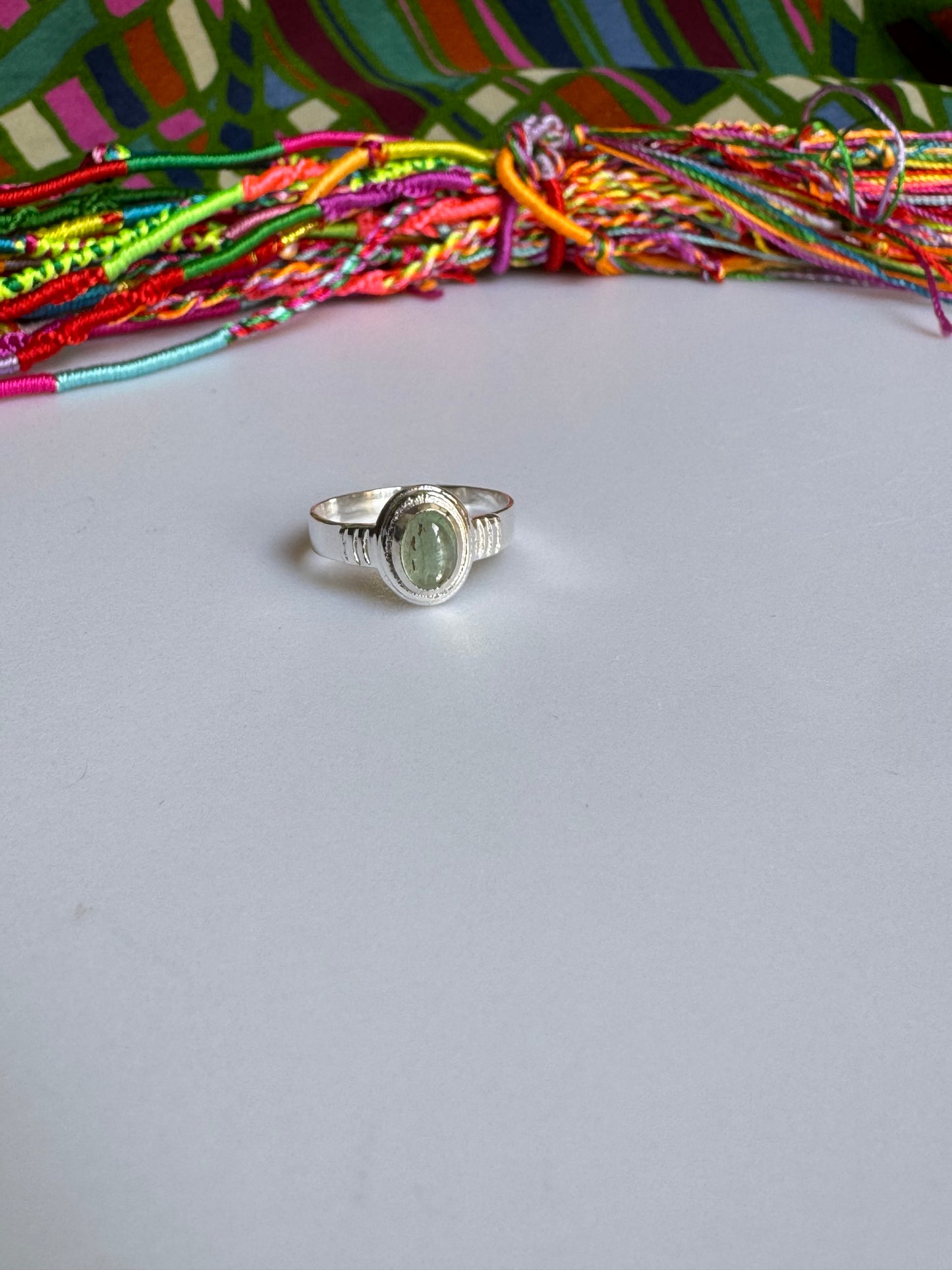 925 silver tourmaline ring size 17 - TA43