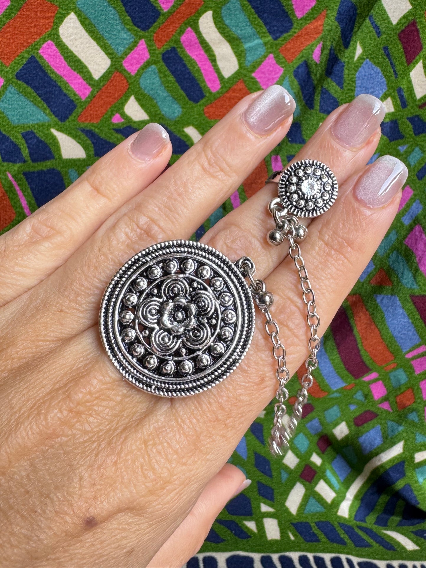 Antique vintage double ring