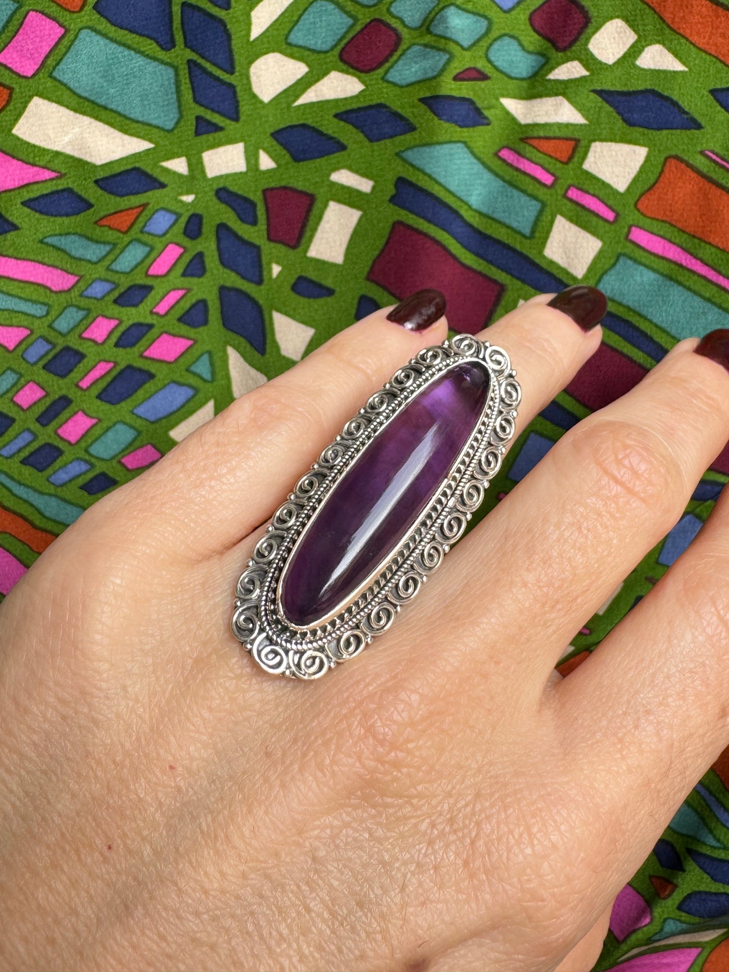 P19 amethyst 925 silver ring