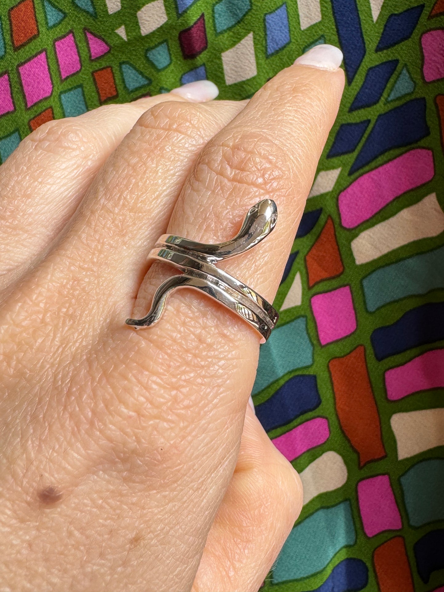 925 silver snake ring P65