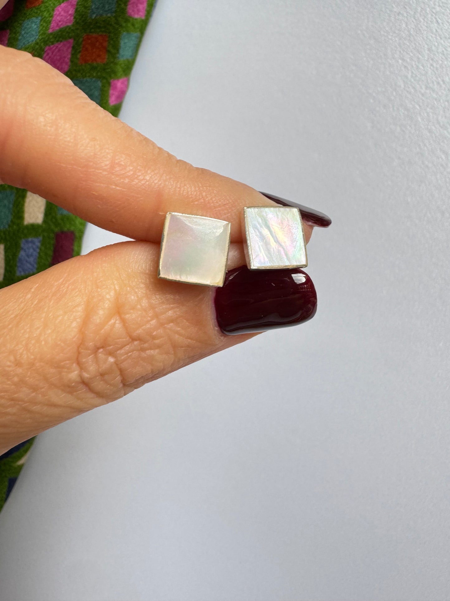 Orecchini lobo argento 925 madreperla