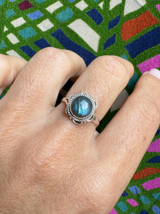 Labradorite Silver Ring E90