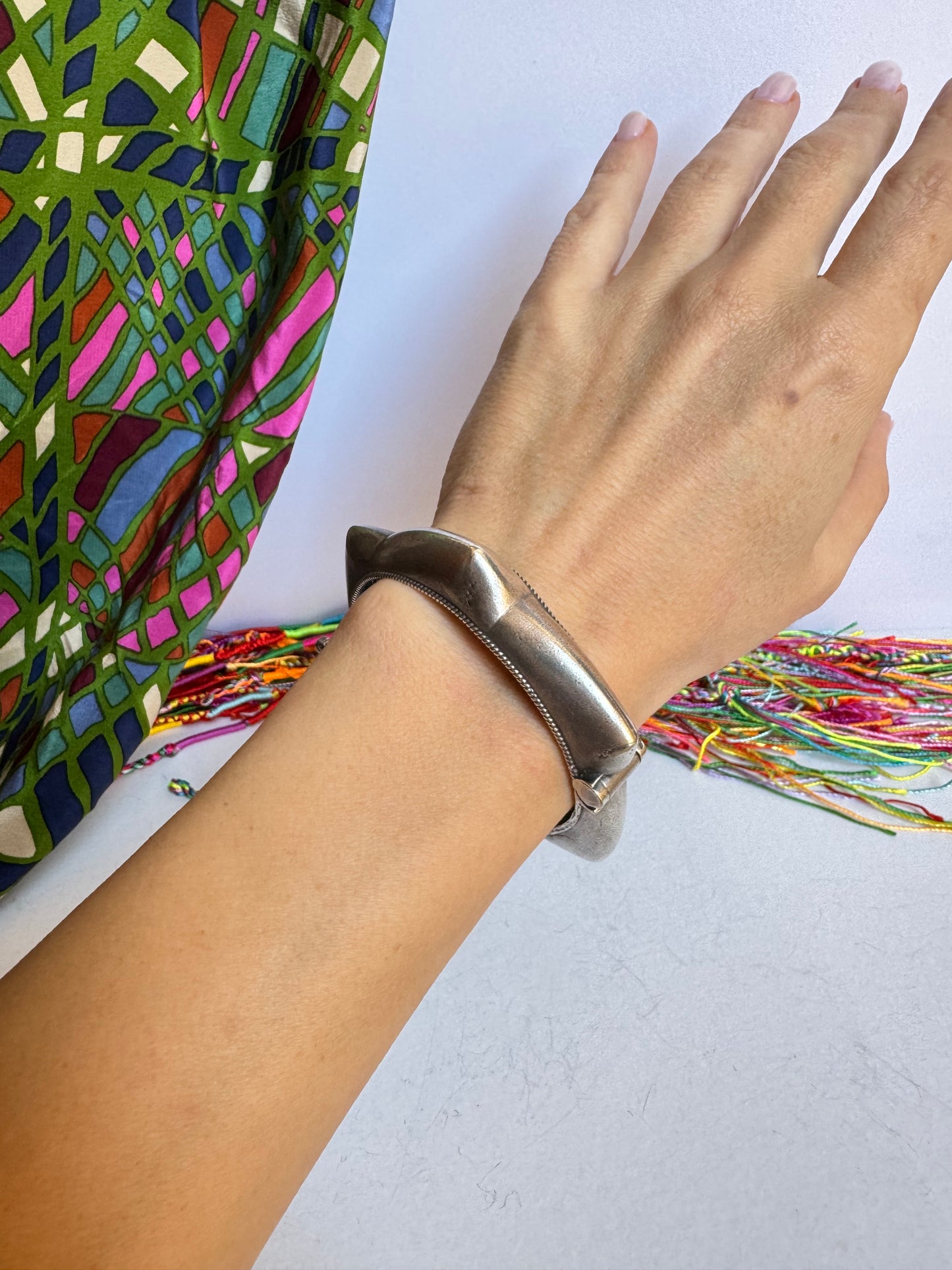 Bracciale bangle argentato