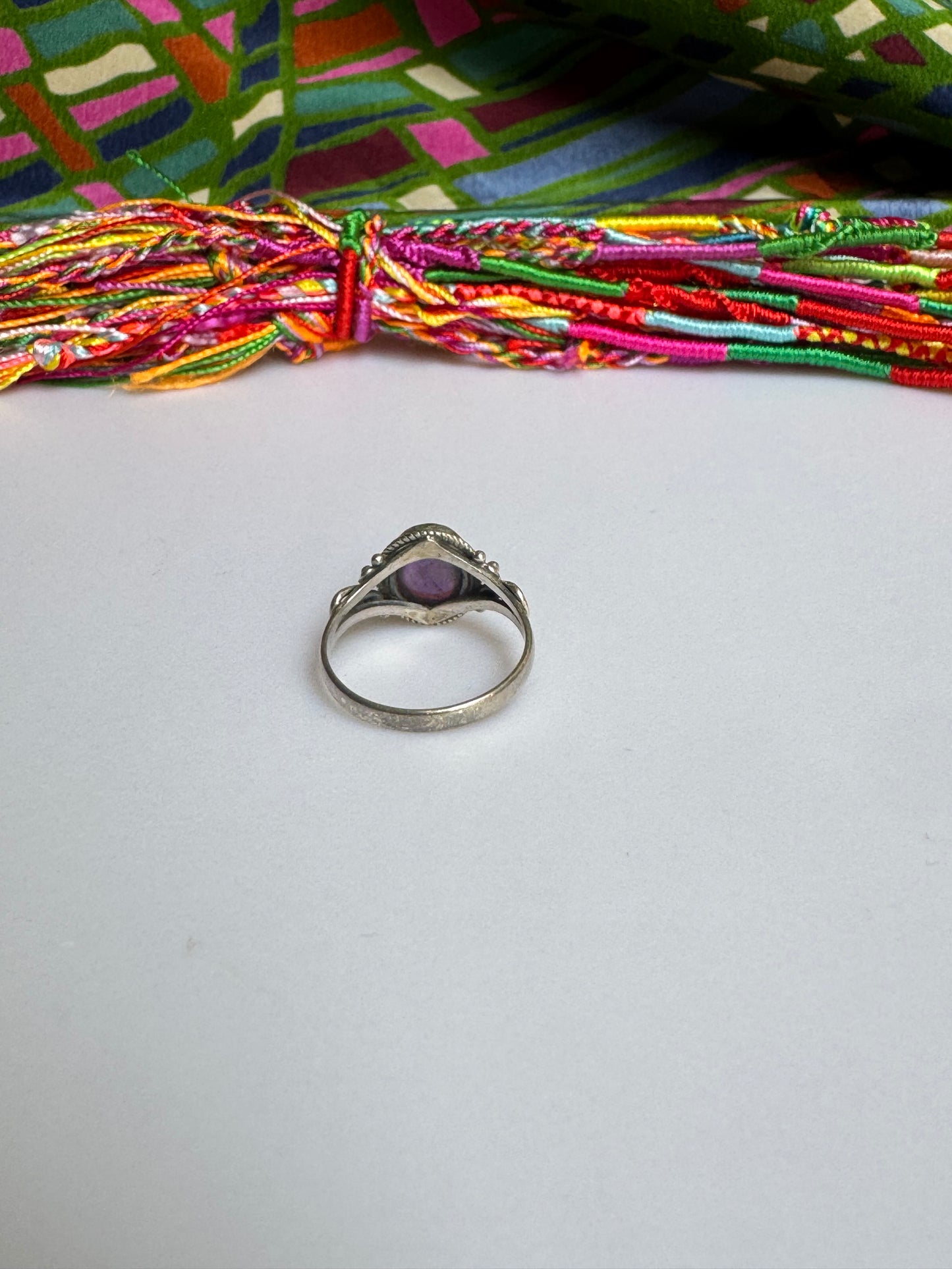 925 silver amethyst ring size 17 - 12A