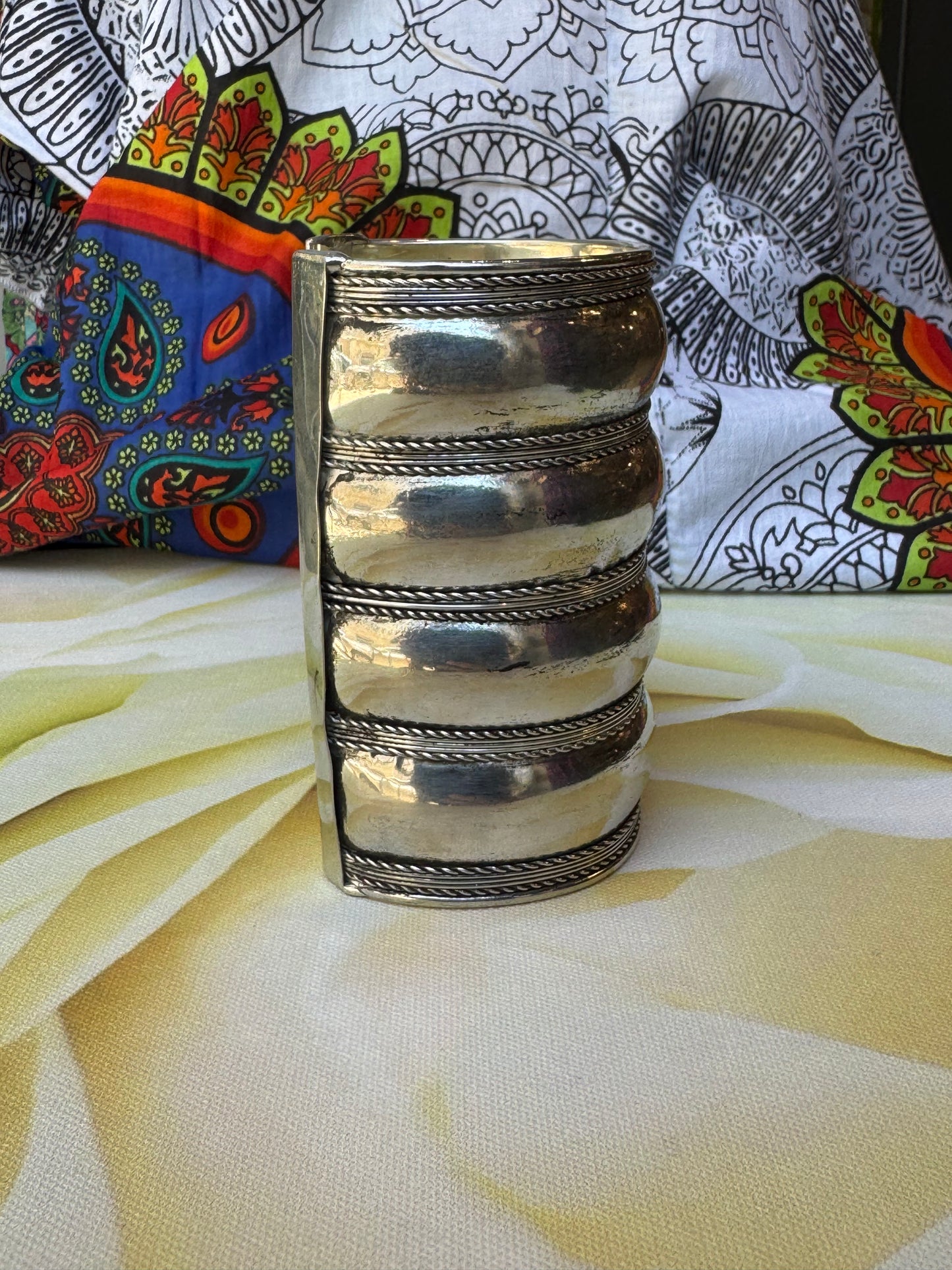 Silver bangle bracelet 9