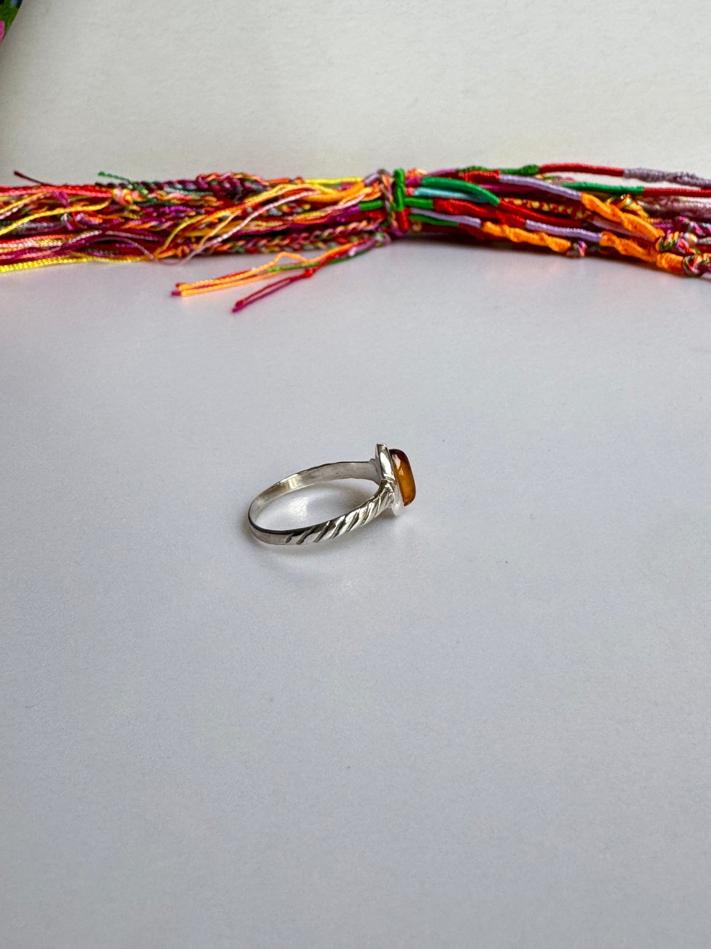 Anello argento 925 ambra misura 21 - 27AMB