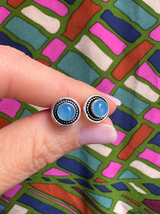 Orecchini boho argenrato lobo celeste