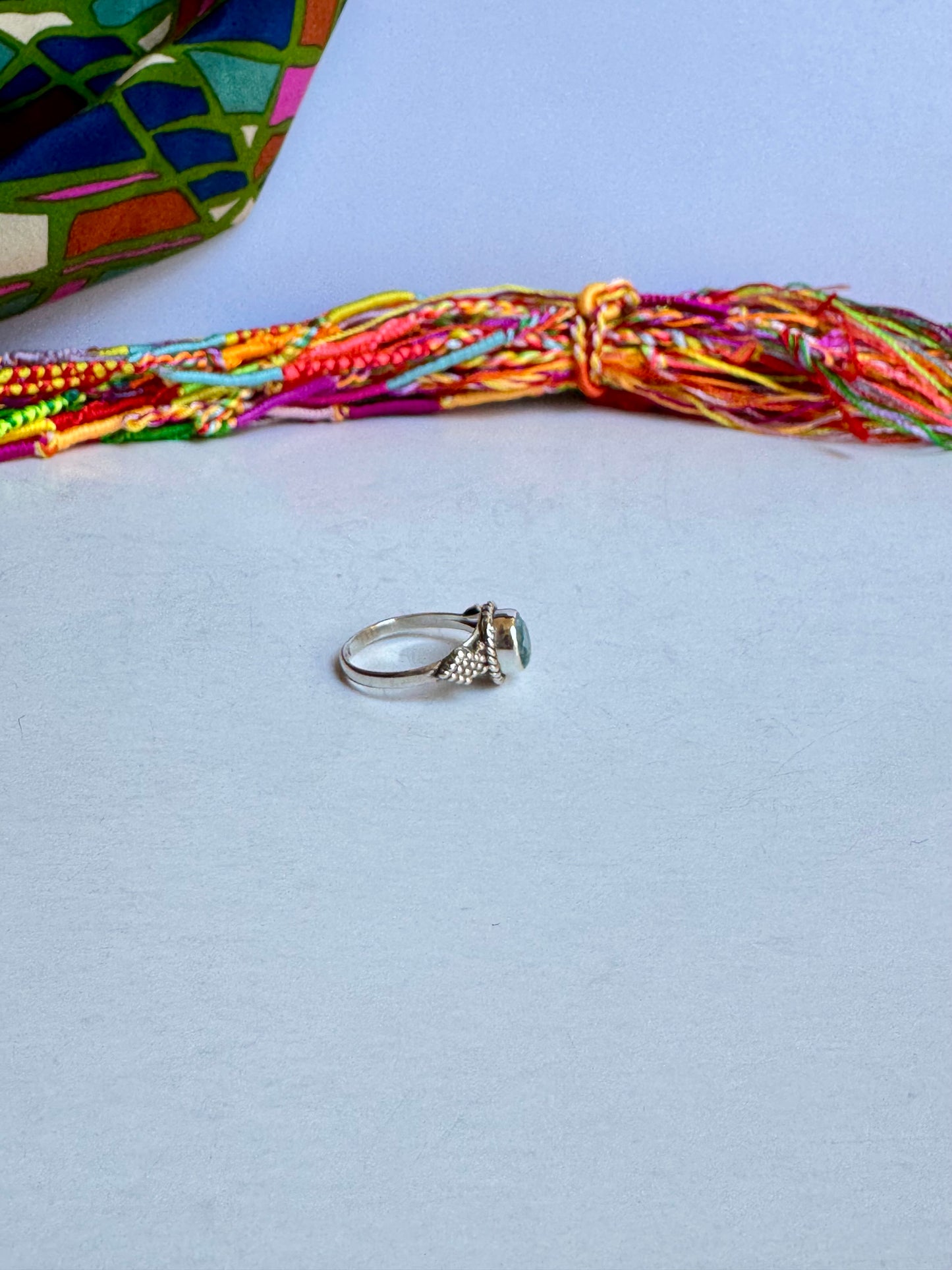 Anello argento 925 acquamarina misura 14 - 6LO