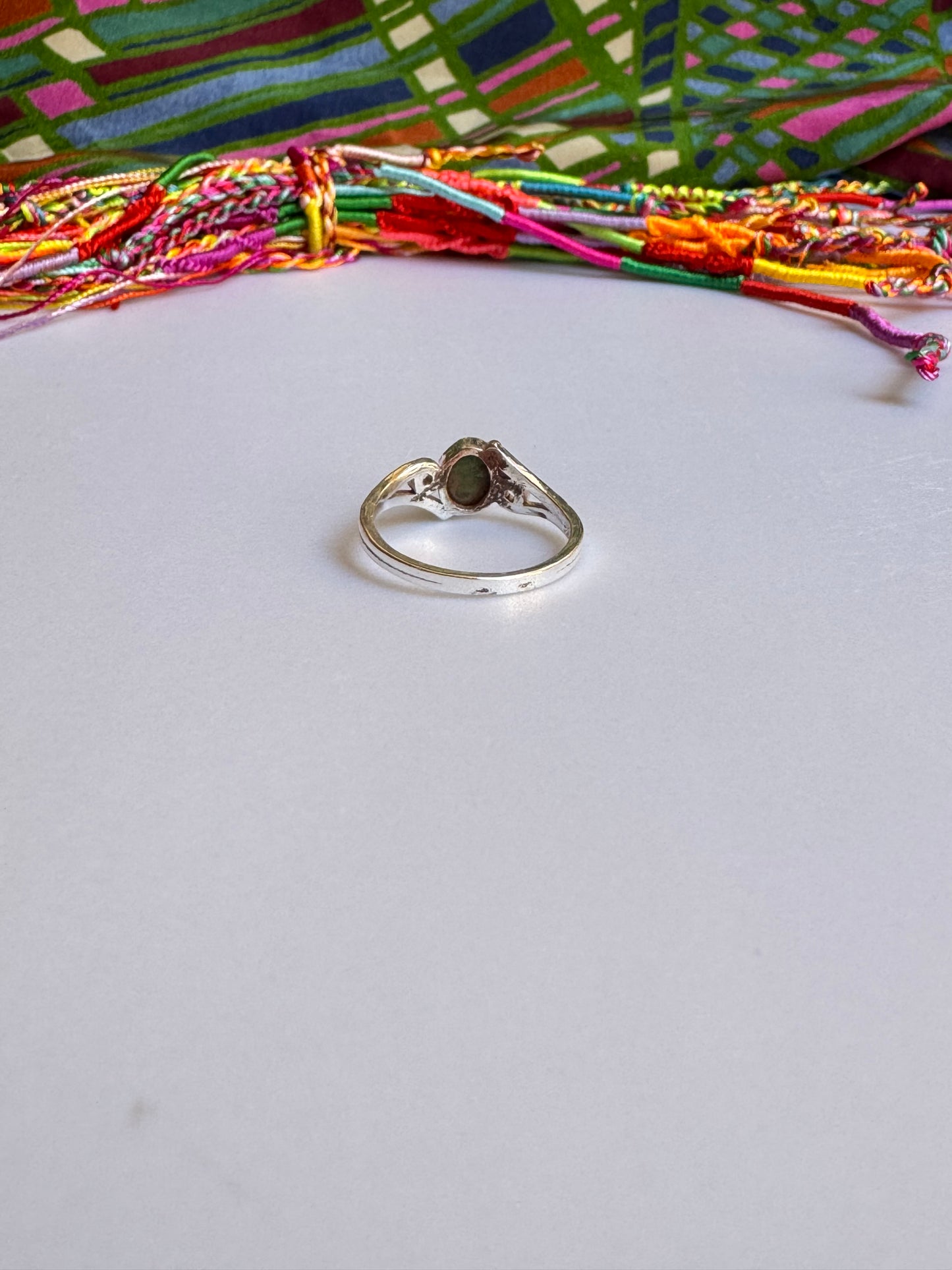 925 Silber Turmalin Ring Größe 17 - TA26