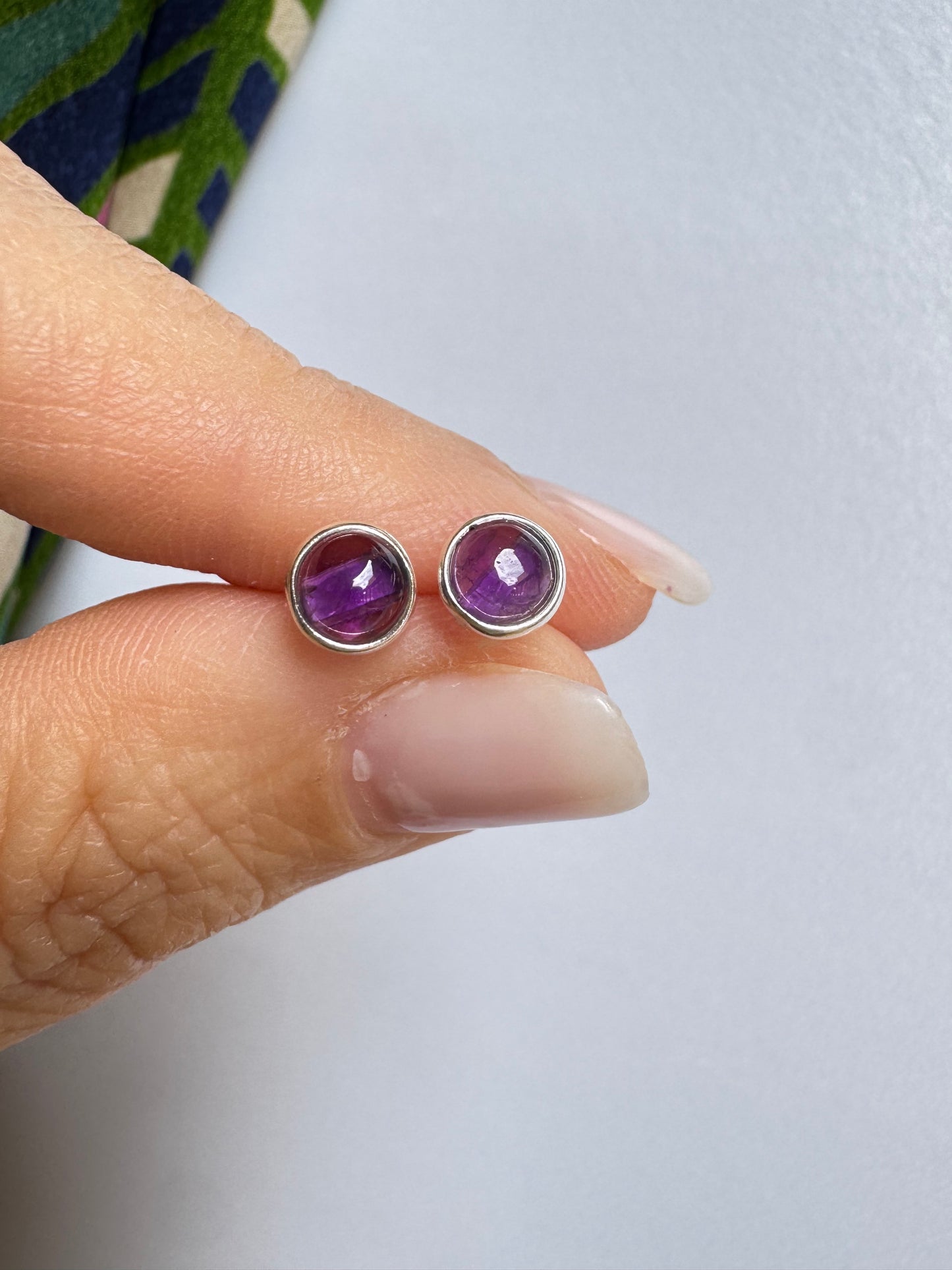 Orecchini mini lobo argento 925 ametista