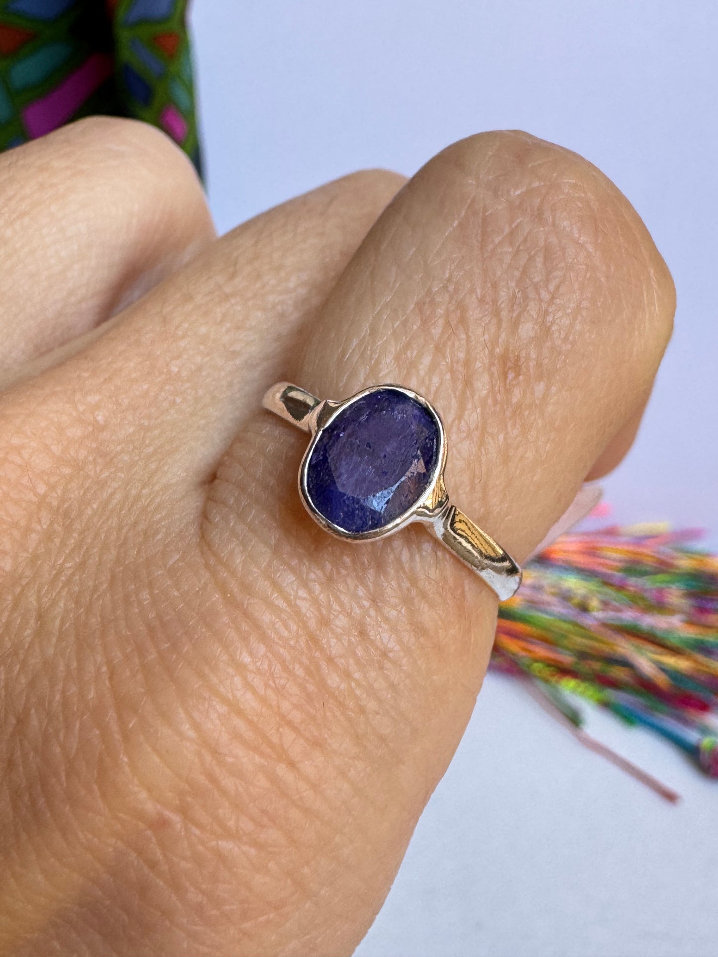 Anello argento 925 lapislazzuli misura 11 - 17WE