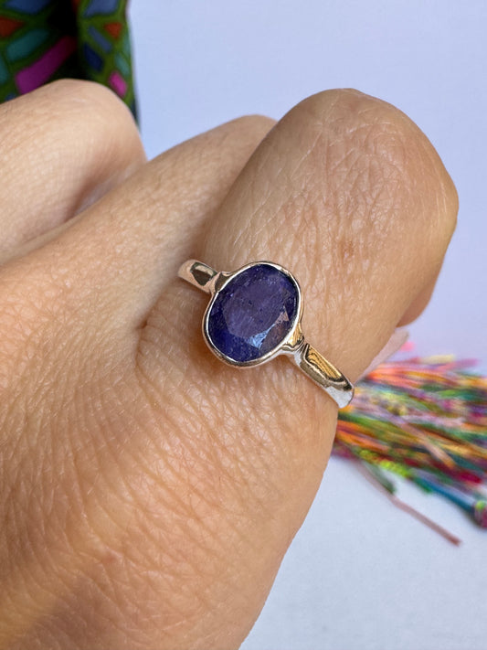 Ring 925er Silber Lapislazuli Größe 11 - 17WE