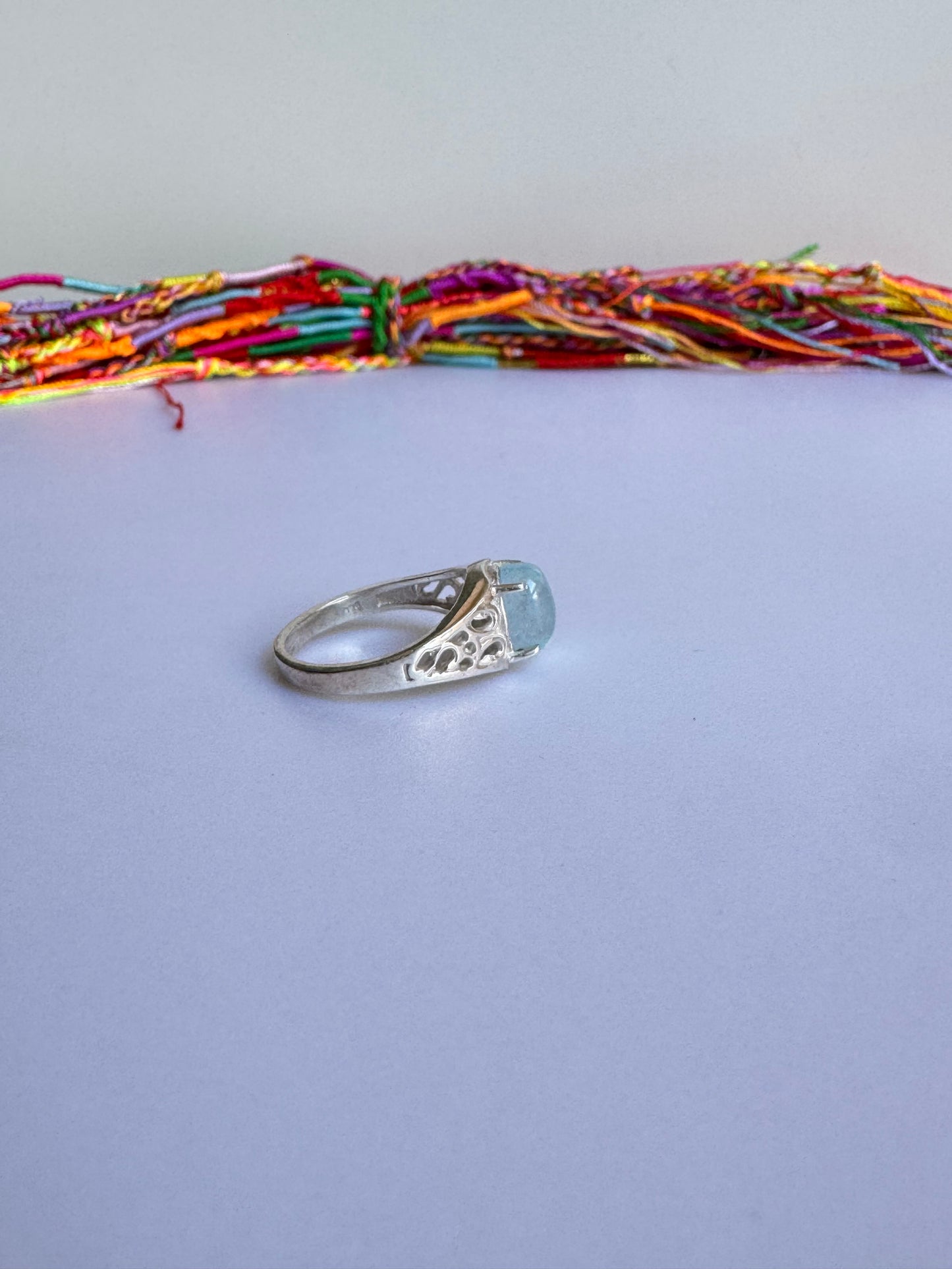 Anello argento 925 acquamarina misura 16 - 1AQ