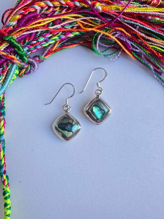 925 silver mother-of-pearl earrings R59