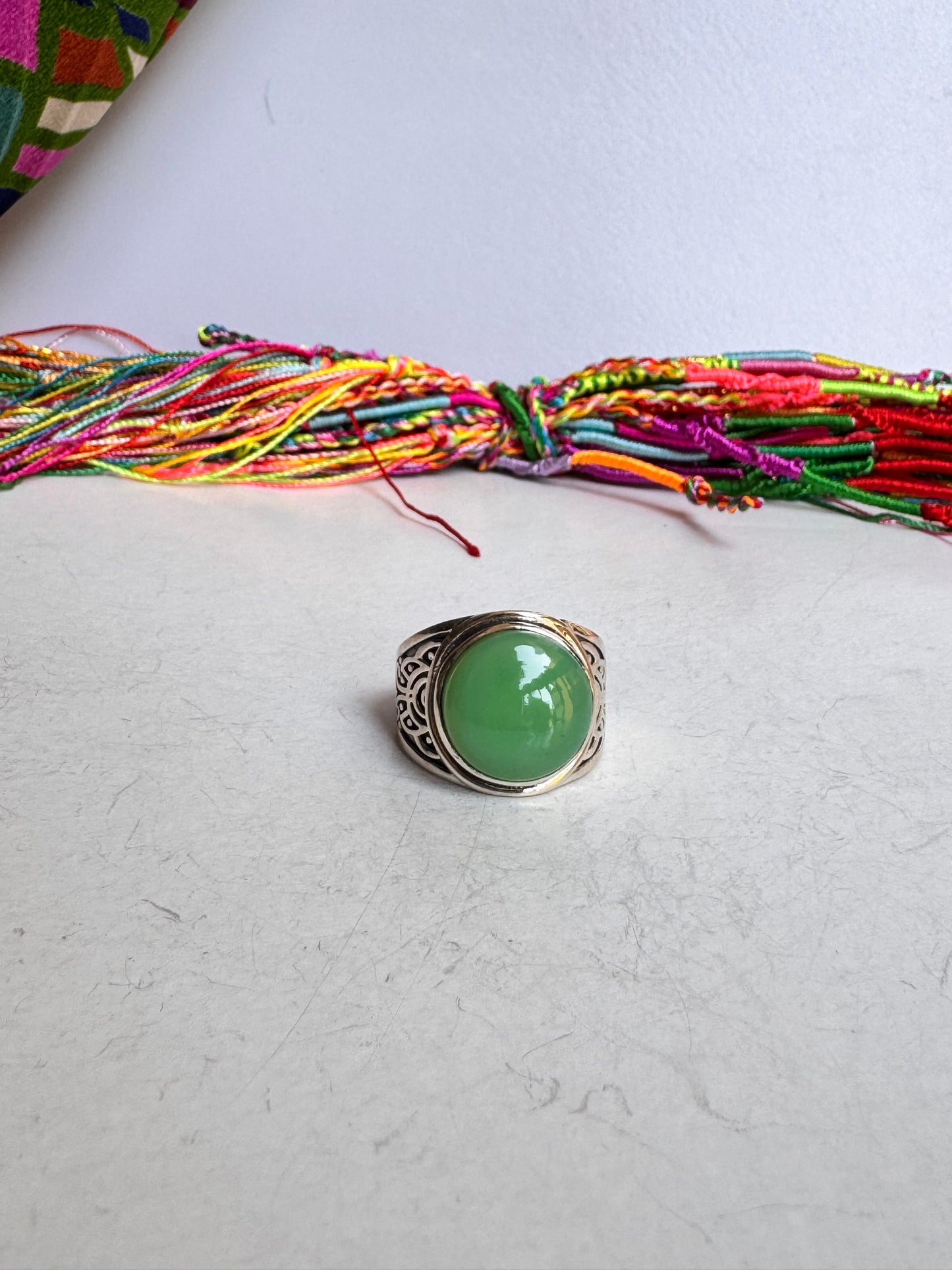 925 silver chrysoprase ring size