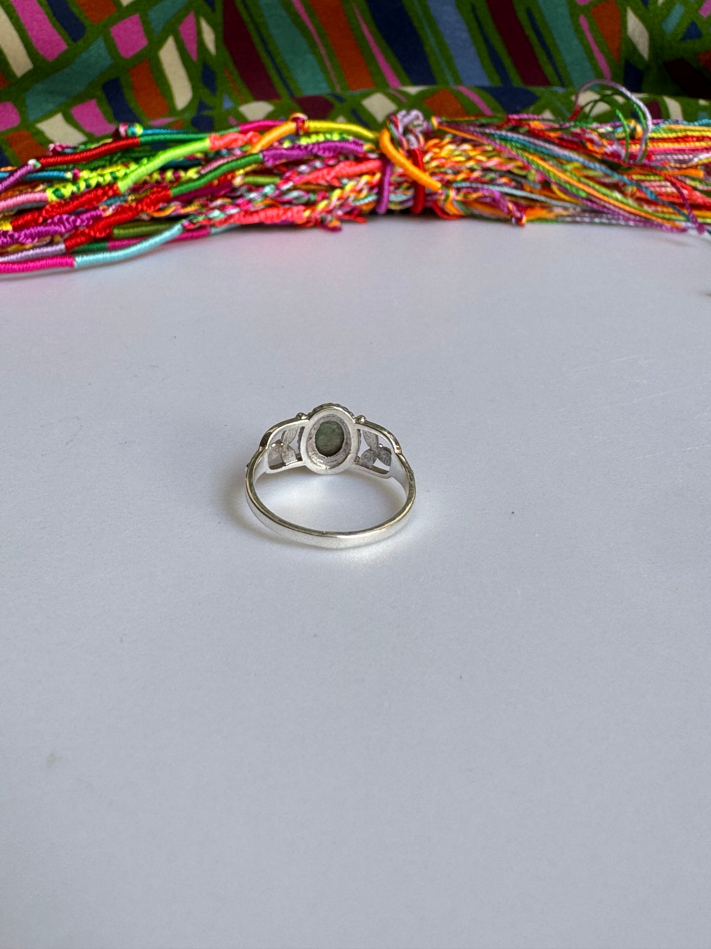 925 silver tourmaline ring size 13/14 - TA51